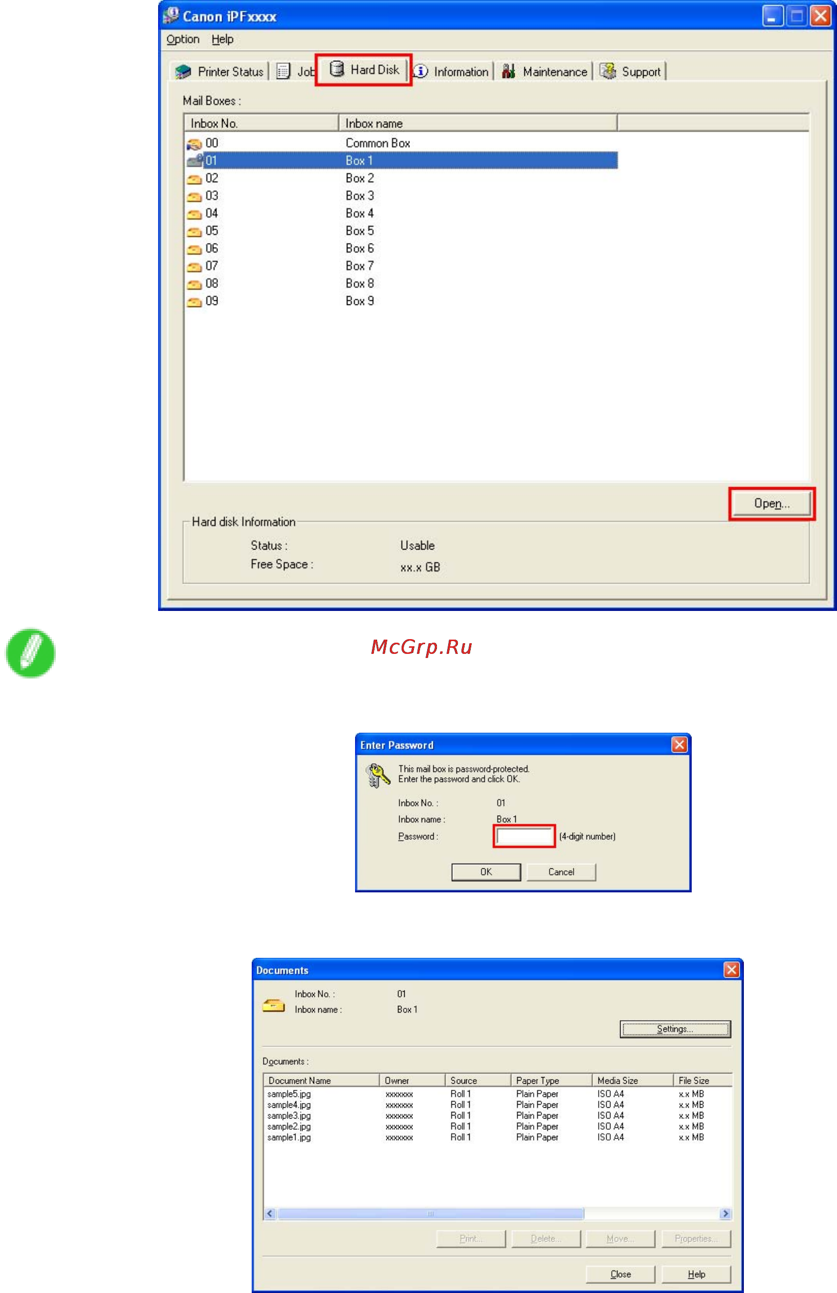 Canon imagePROGRAF iPF6000S [546/730] Using imageprograf status monitor windows