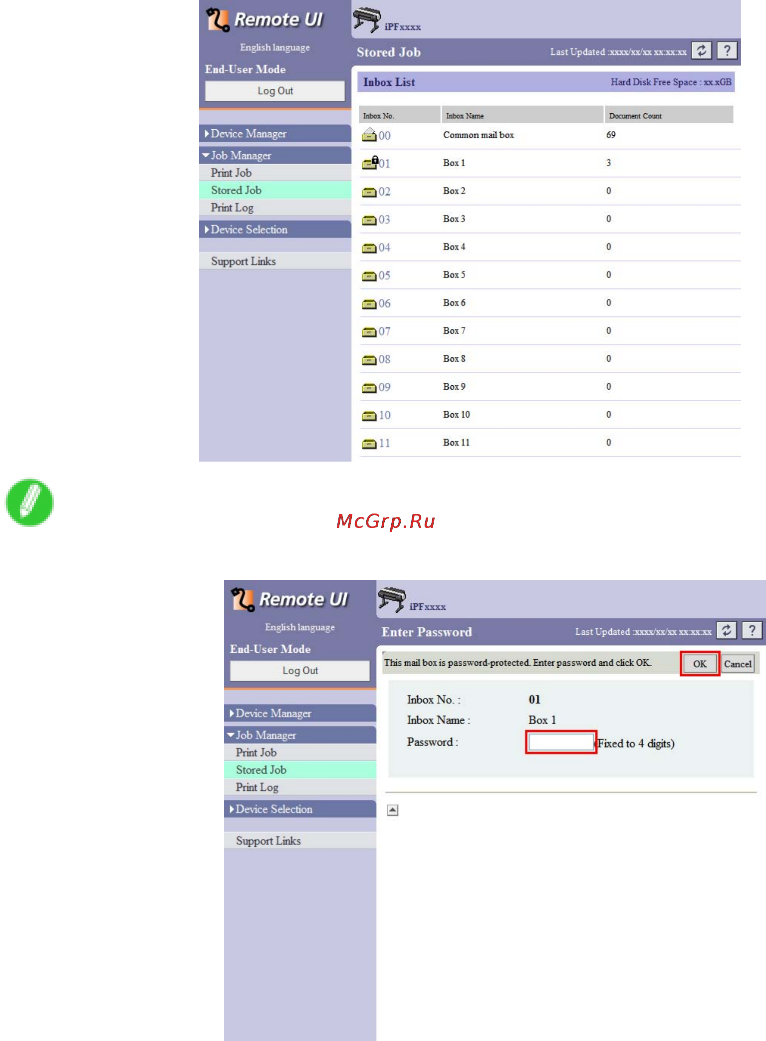 Canon imagePROGRAF iPF6000S [558/730] Using remoteui