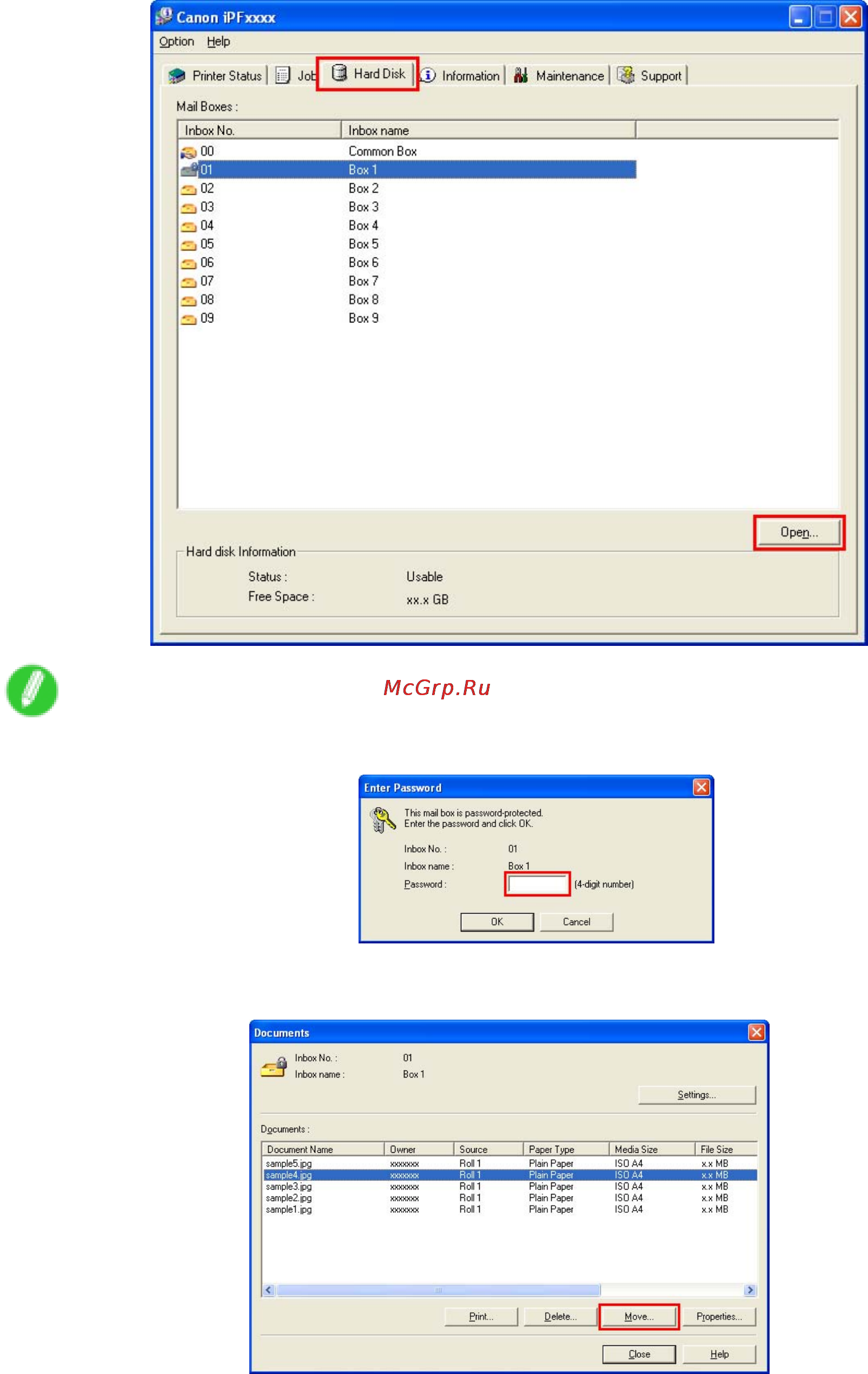 Canon imagePROGRAF iPF6000S [560/730] Using imageprograf status monitor windows