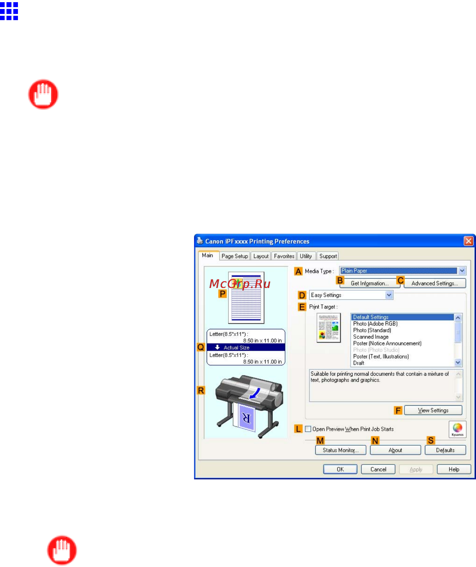 Canon imagePROGRAF iPF6000S [622/730] Printing images to match monitor colors windows