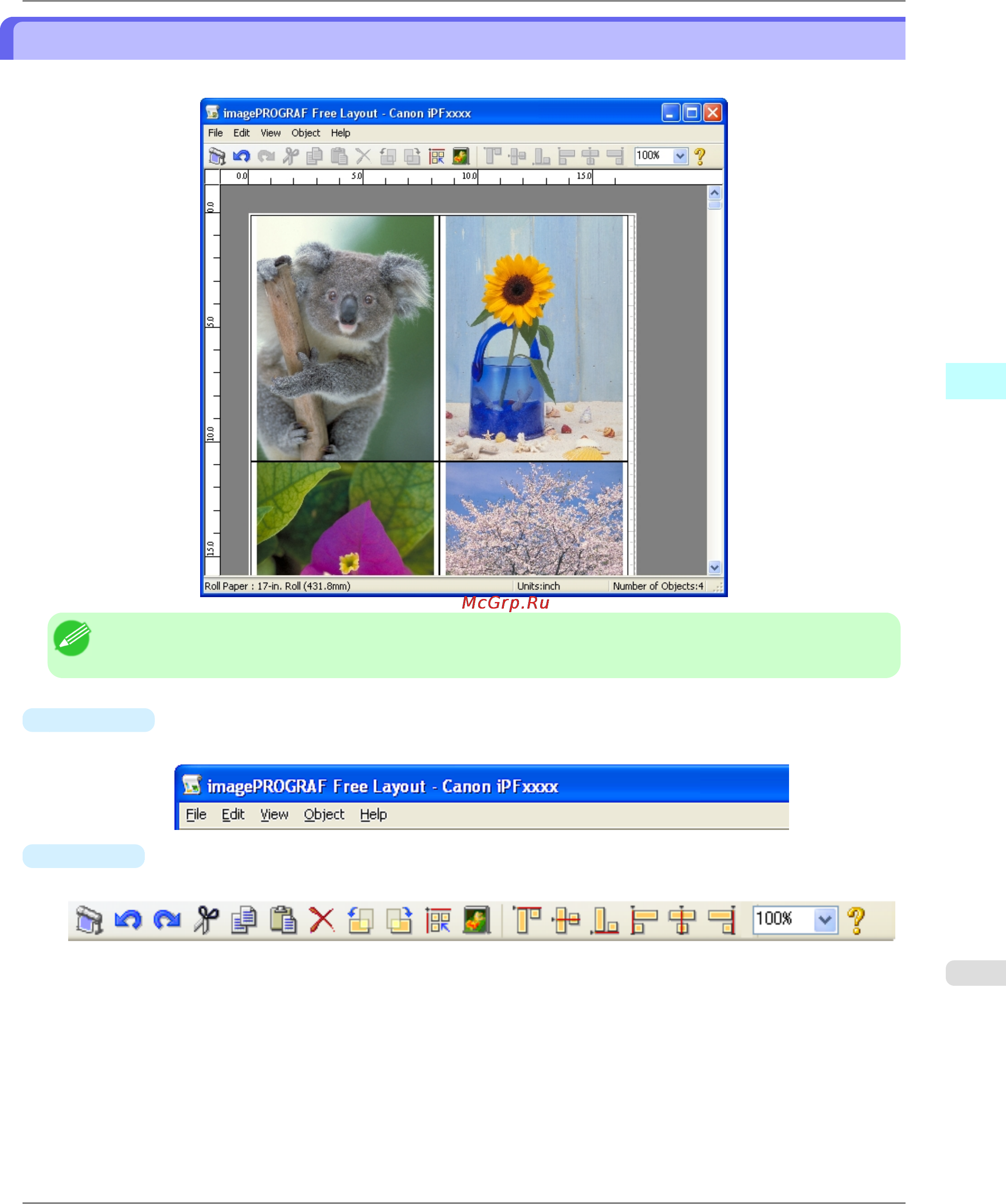 Canon imagePROGRAF iPF6300 [283/1126] Free layout main window