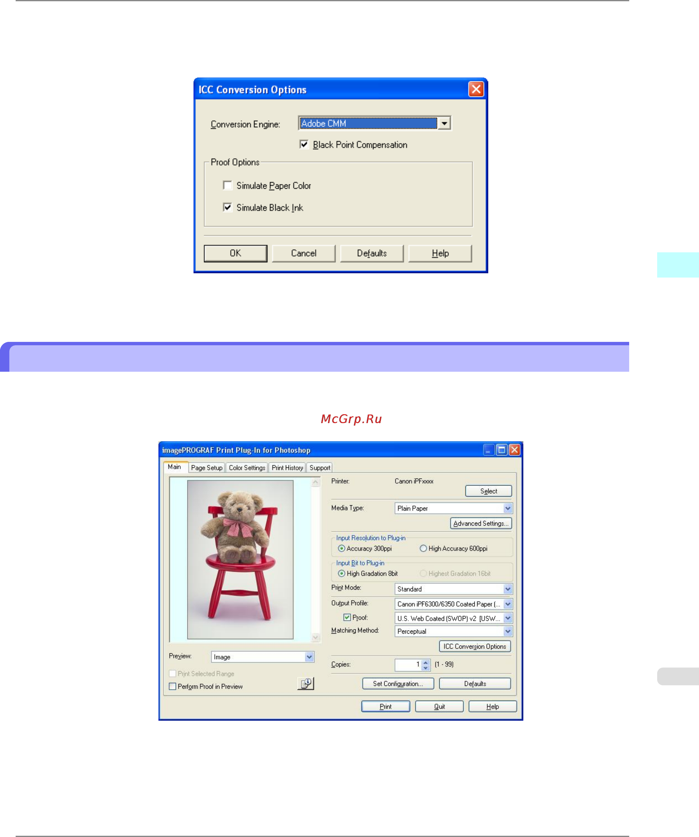 Canon imagePROGRAF iPF6300 [369/1126] Perform printing press simulation print