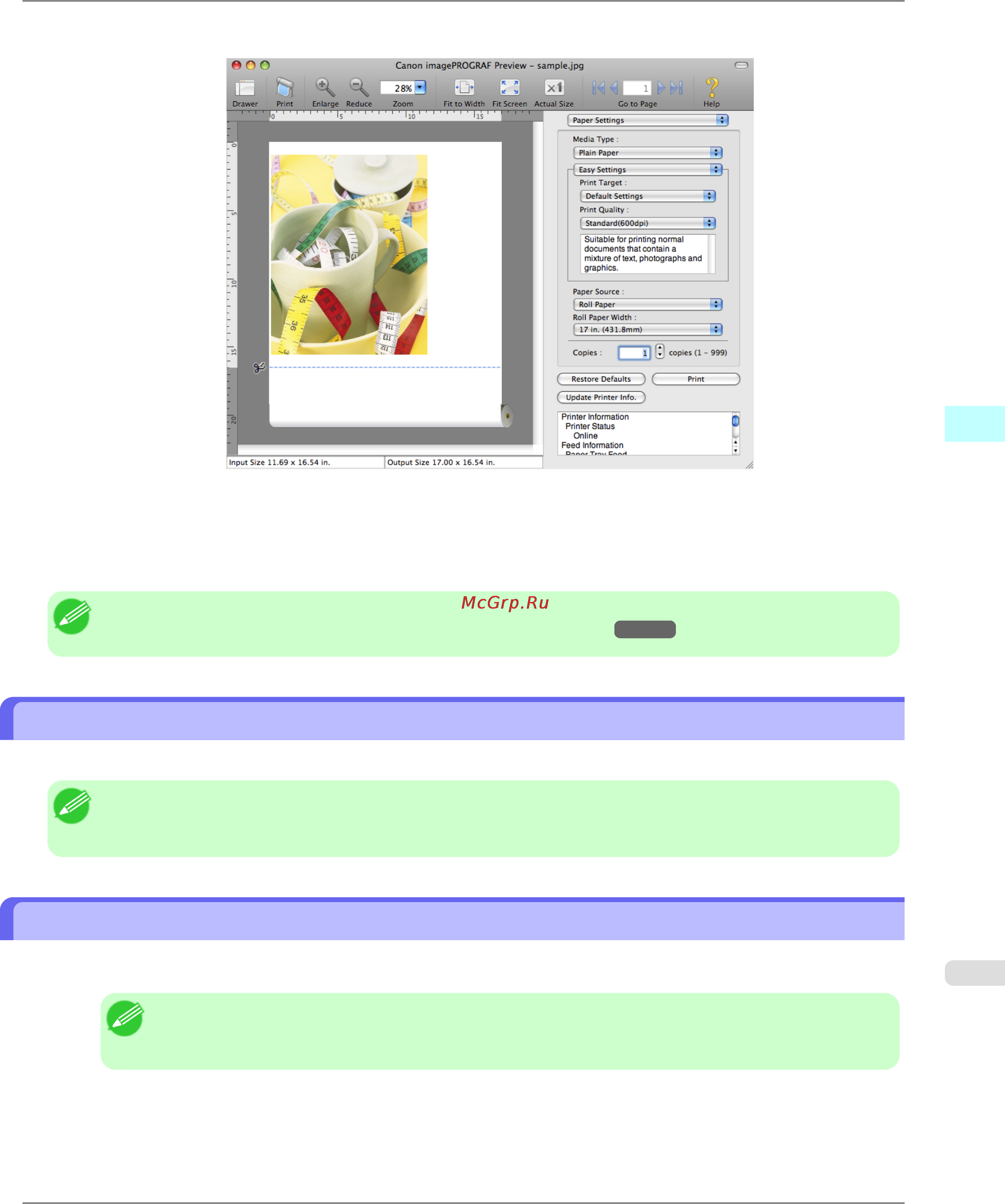 Canon imagePROGRAF iPF6300 [511/1126] Using favorites