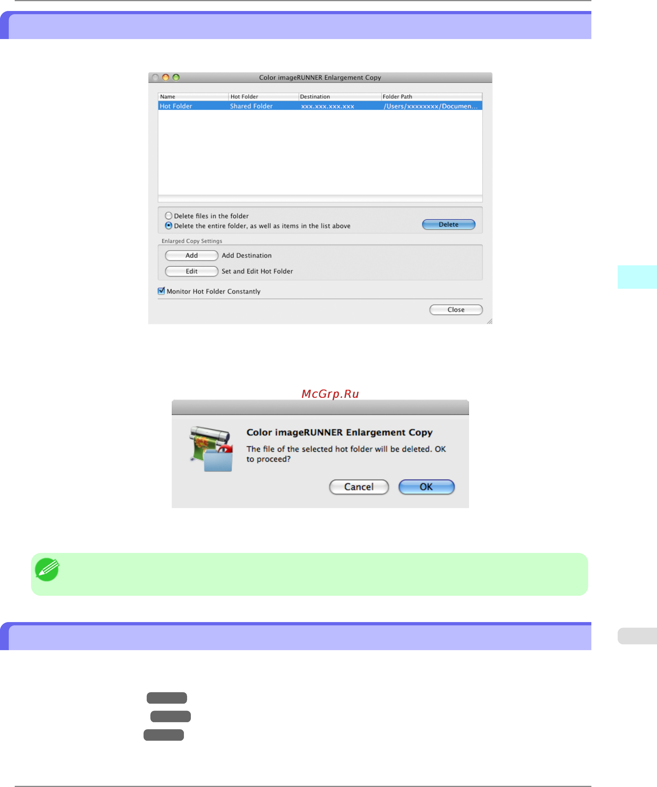 Canon imagePROGRAF iPF6300 [611/1126] Deleting a hot folder
