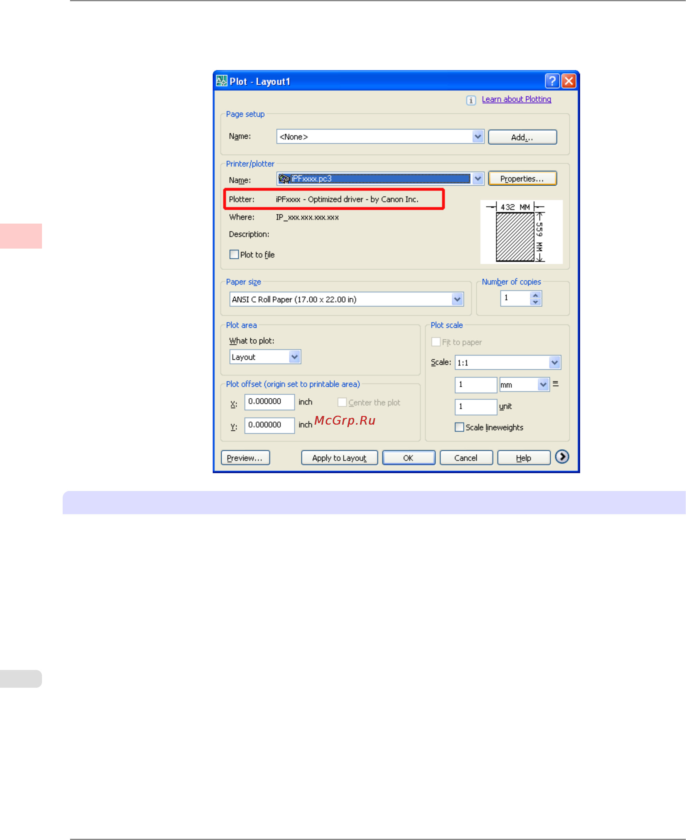 Canon imagePROGRAF iPF6300 [72/1126] Installation of printer driver optimization module for autocad
