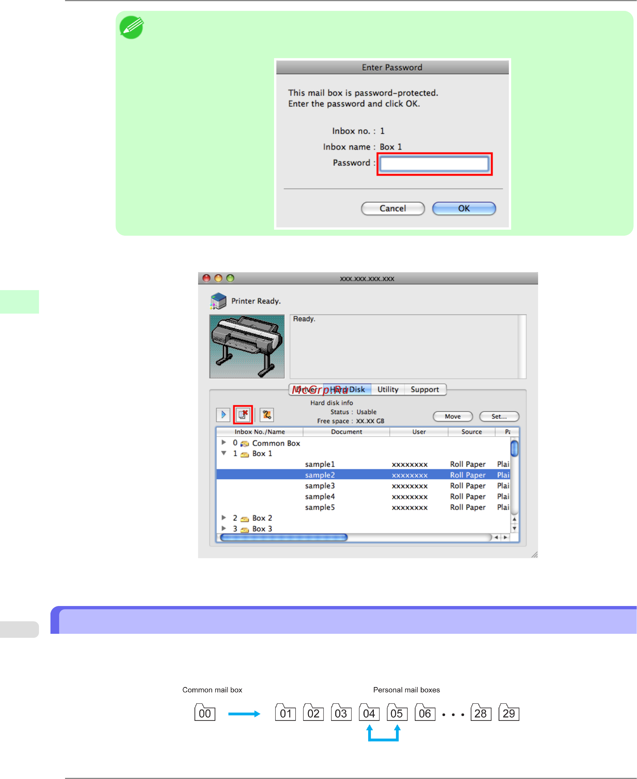 Canon imagePROGRAF iPF6300 [758/1126] Moving saved jobs