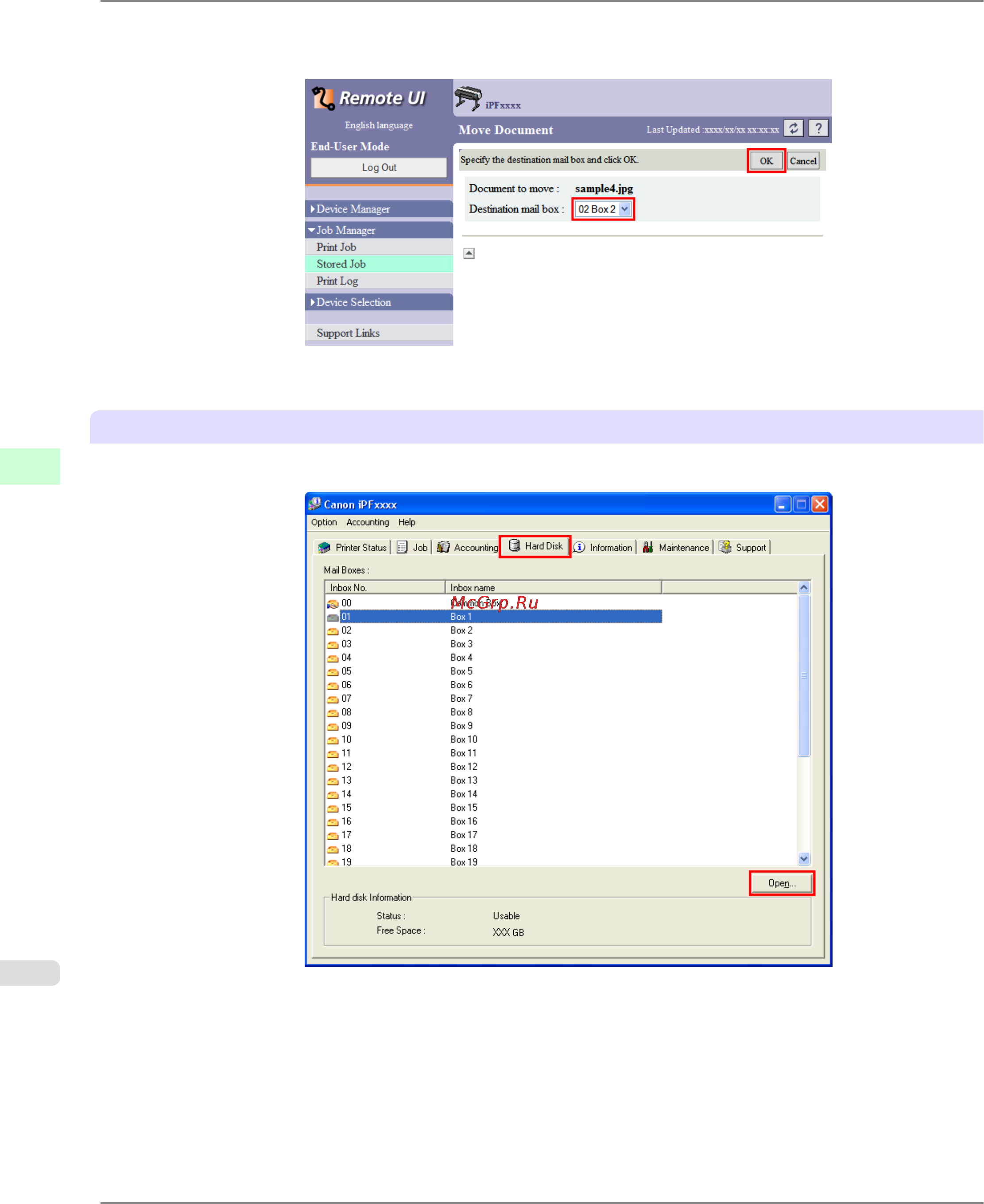 Canon imagePROGRAF iPF6300 [760/1126] Using imageprograf status monitor windows