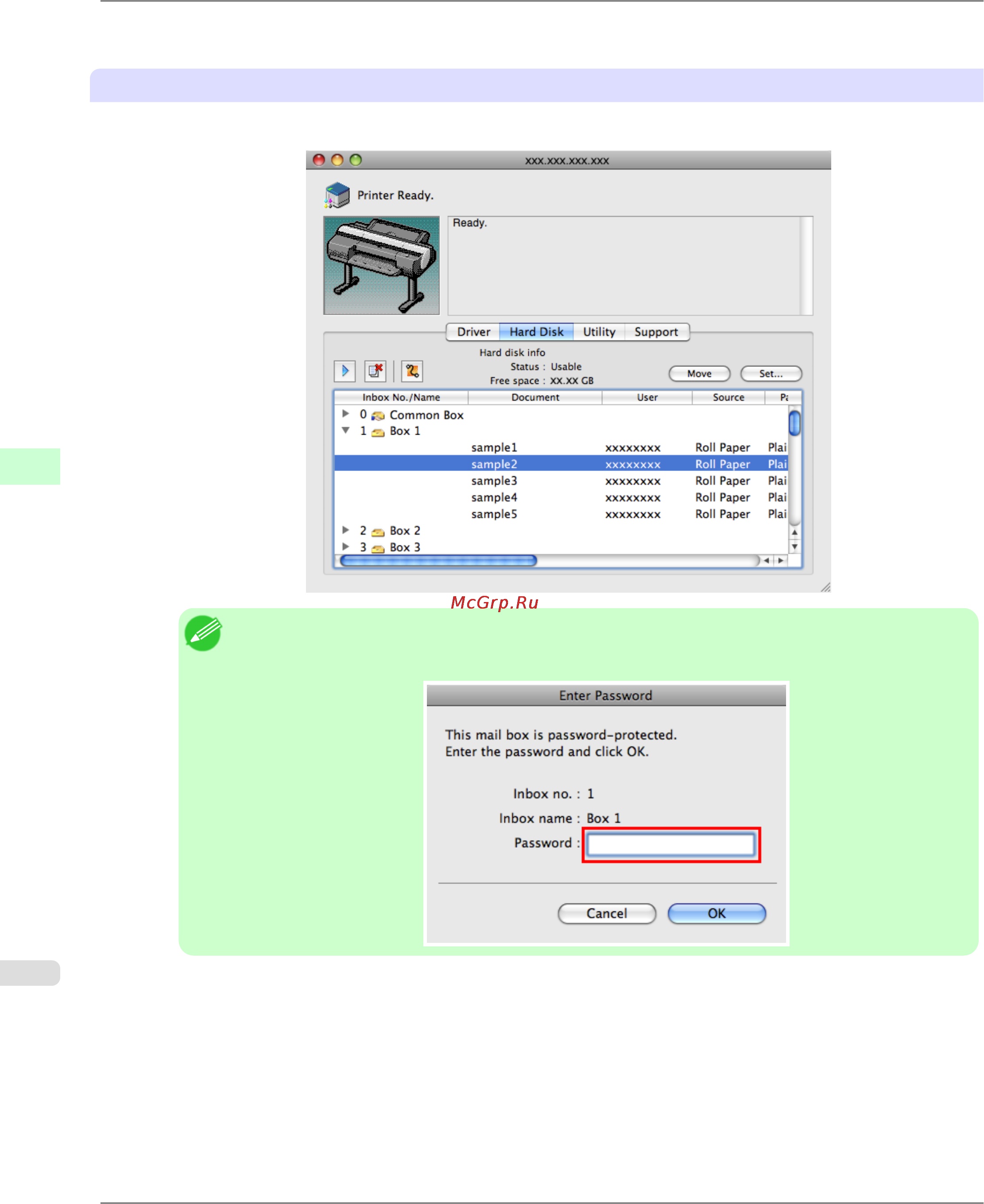 Canon imagePROGRAF iPF6300 [762/1126] Using imageprograf printmonitor macintosh
