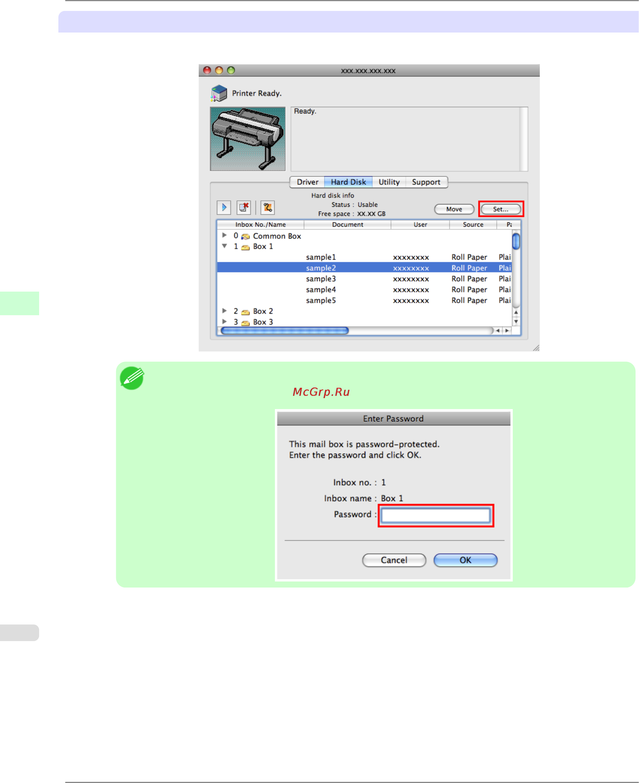 Canon imagePROGRAF iPF6300 [774/1126] Using imageprograf printmonitor macintosh