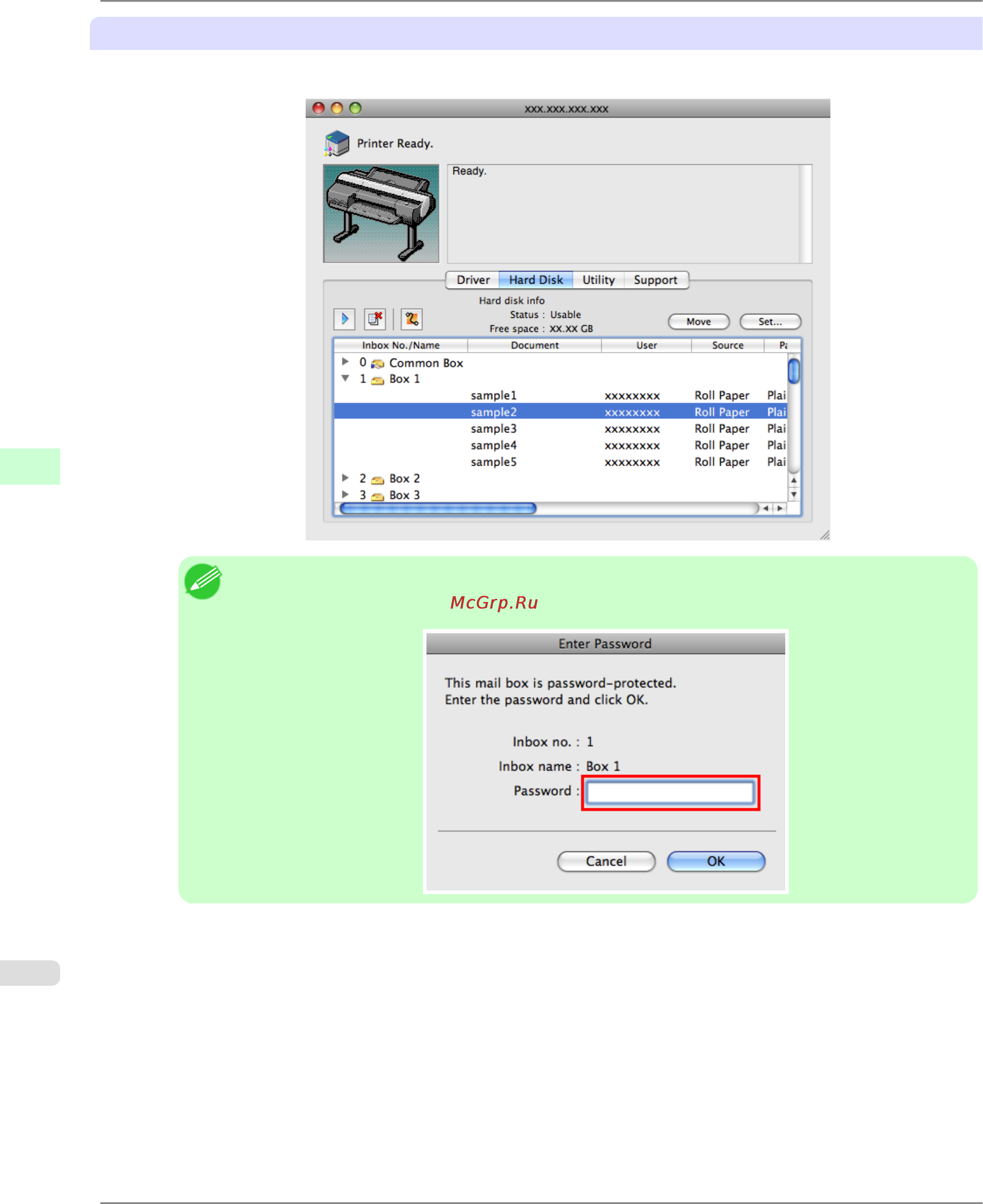 Canon imagePROGRAF iPF6300 [788/1126] Using imageprograf printmonitor macintosh