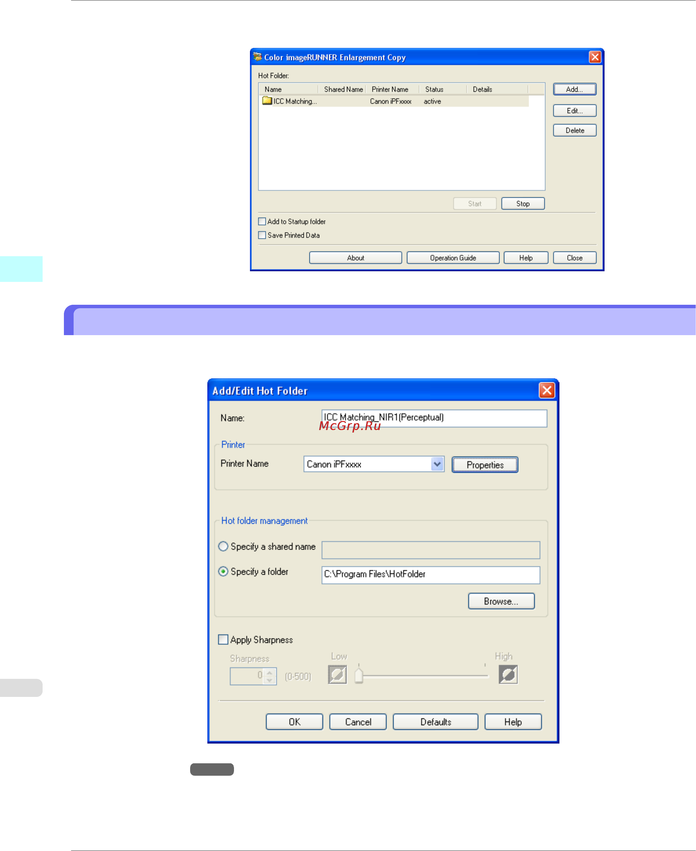 Canon imagePROGRAF iPF750 [316/878] Setting the print parameters