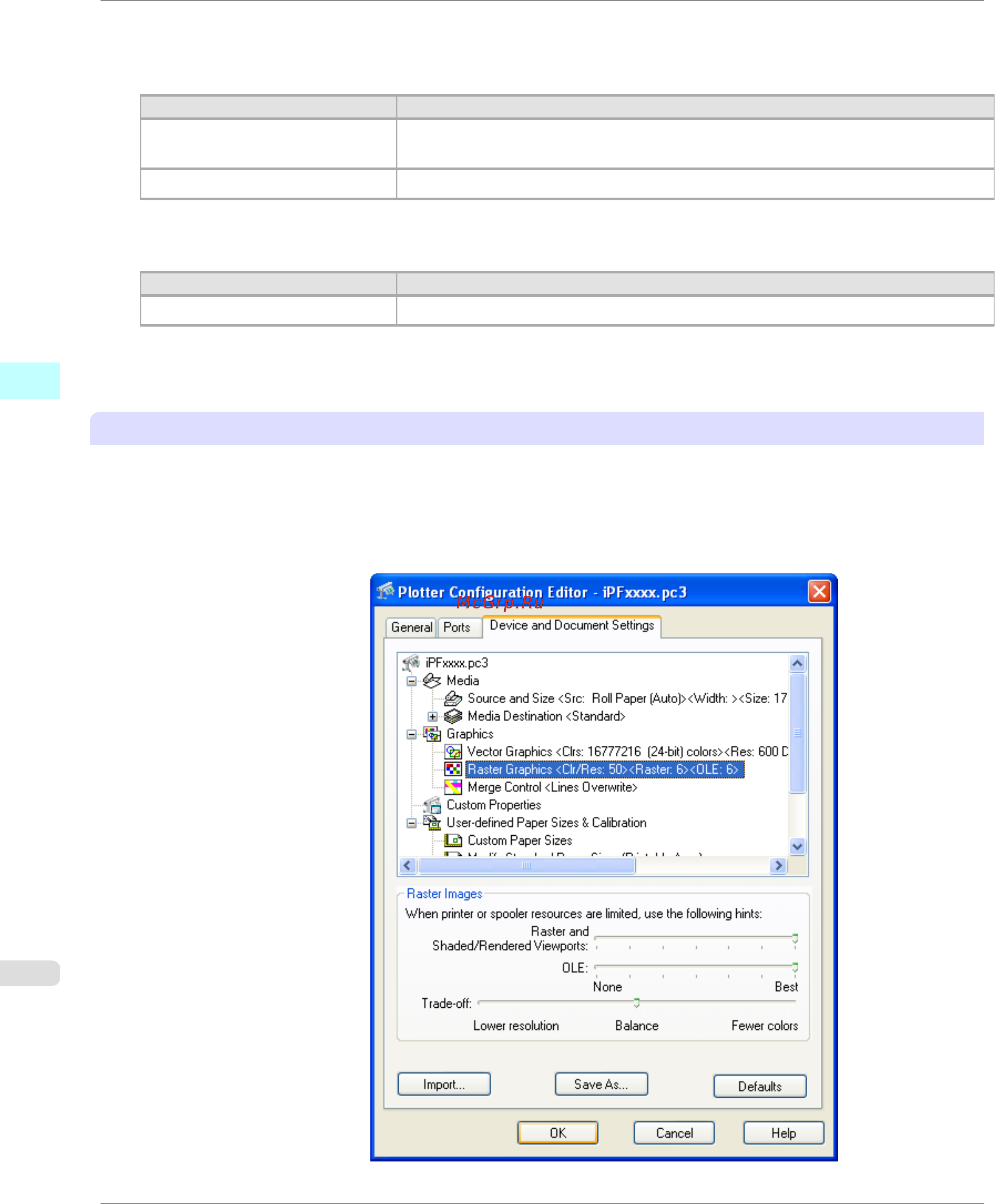 Canon imagePROGRAF iPF750 [394/878] Raster graphics settings