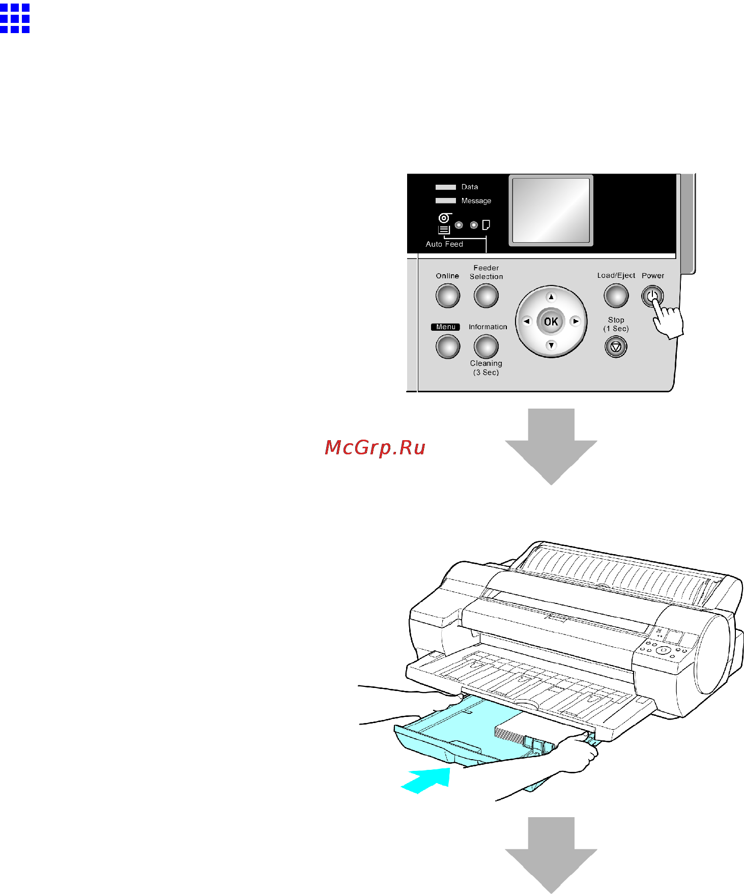 Canon imagePROGRAF iPF610 [101/746] Loading and printing on sheets in the cassette