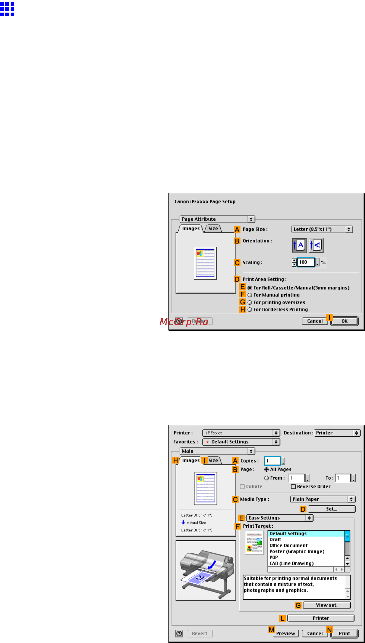 Canon imagePROGRAF iPF610 [403/746] Printing large posters mac os 9