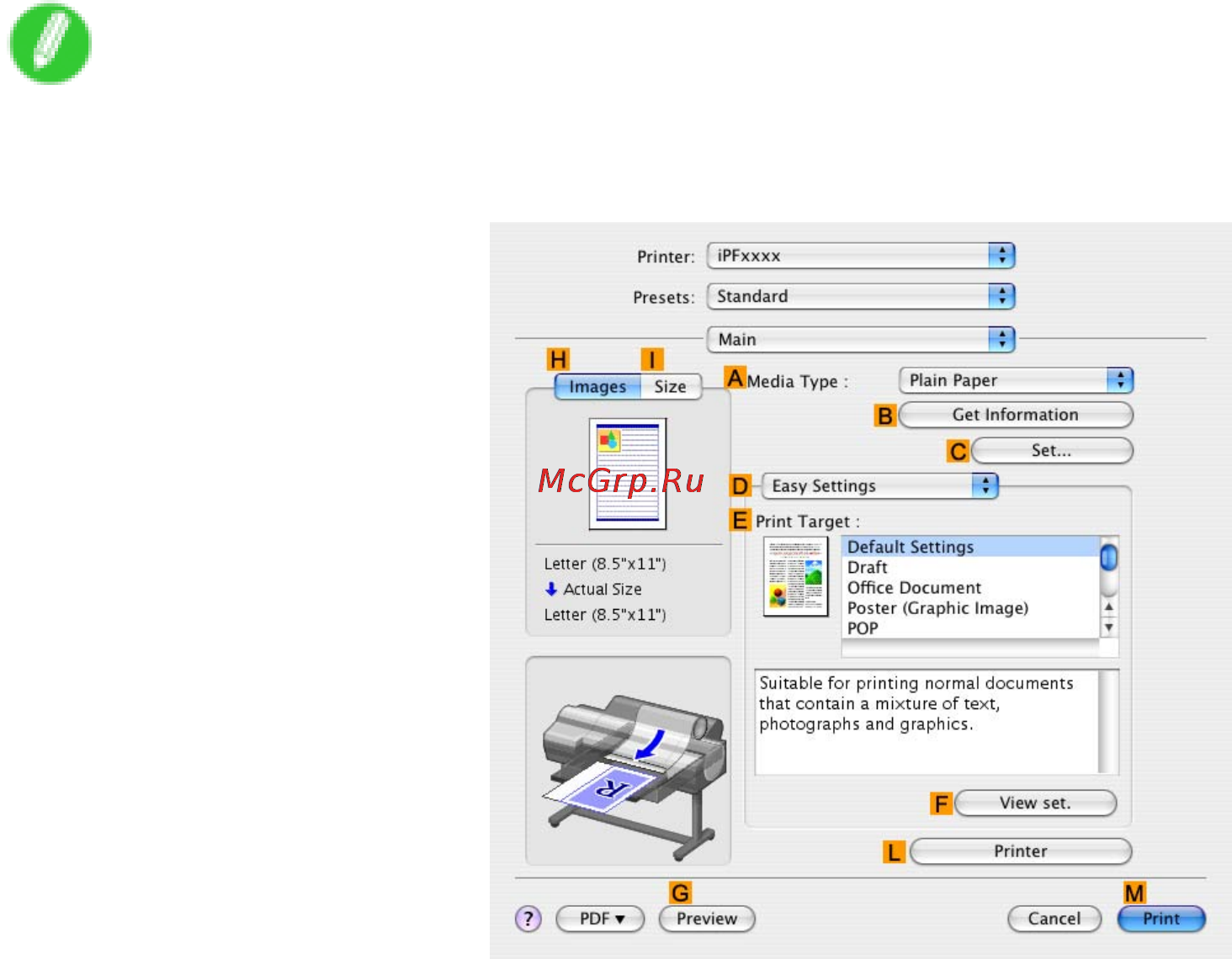Canon imagePROGRAF iPF610 [528/746] Checking a print preview