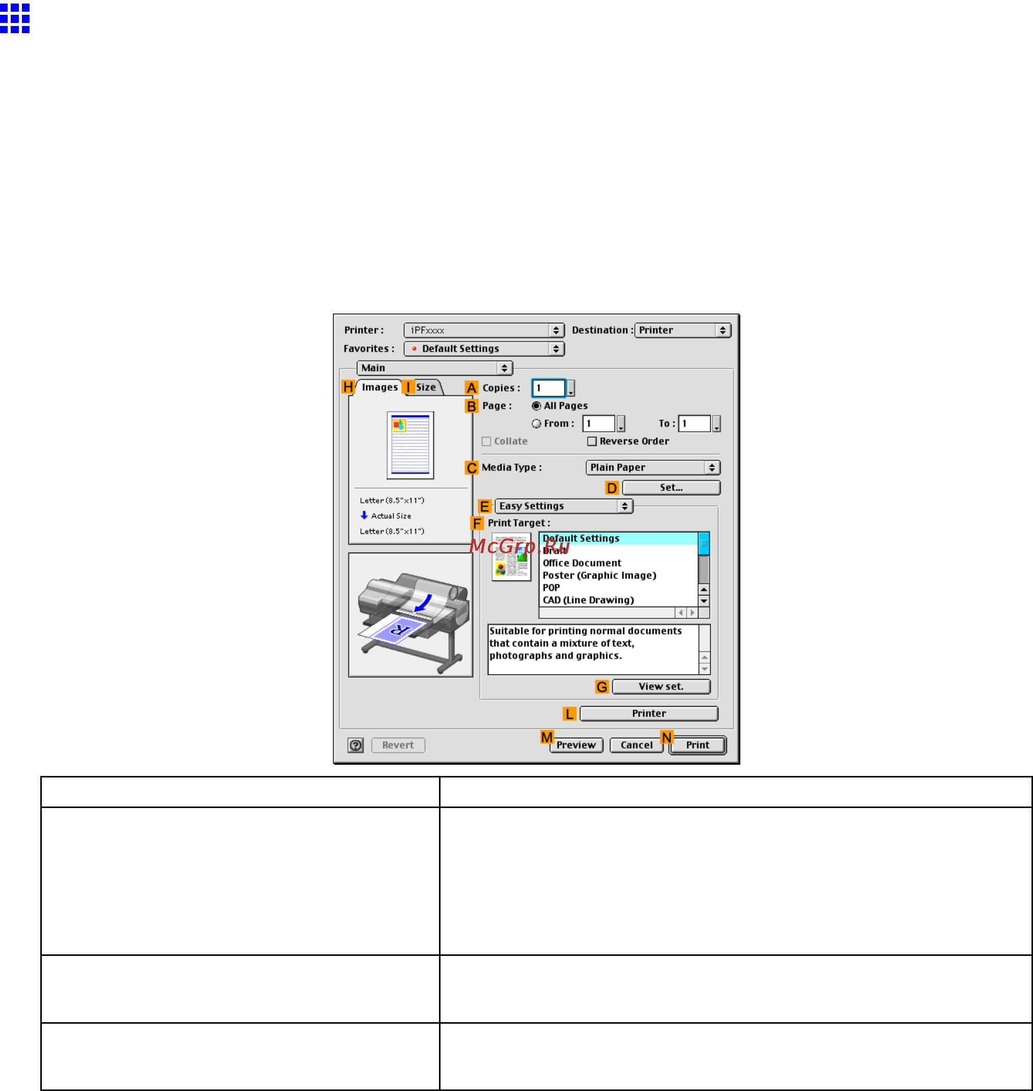 Canon imagePROGRAF iPF610 [549/746] Con rming print settings mac os 9
