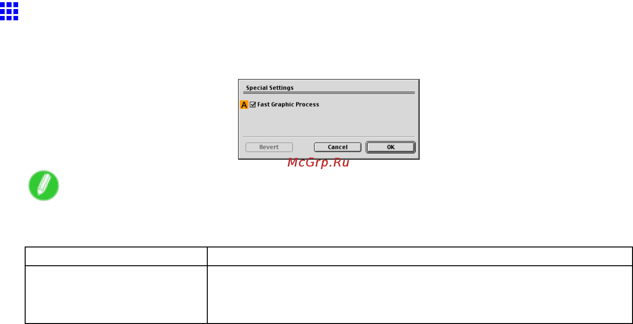 Canon imagePROGRAF iPF610 [572/746] Special settings dialog box mac os 9