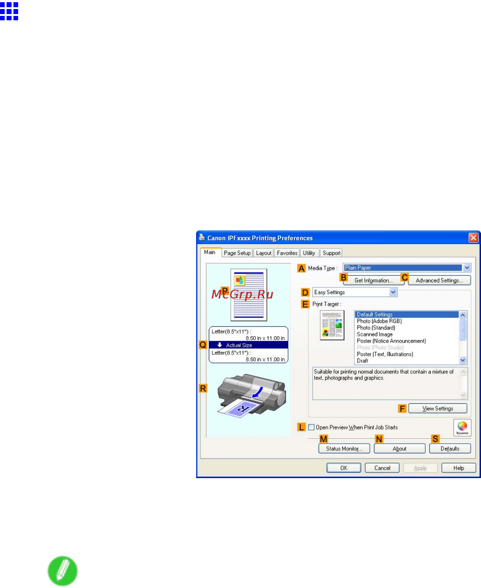 Canon imagePROGRAF iPF5100 [265/788] Printing office documents windows