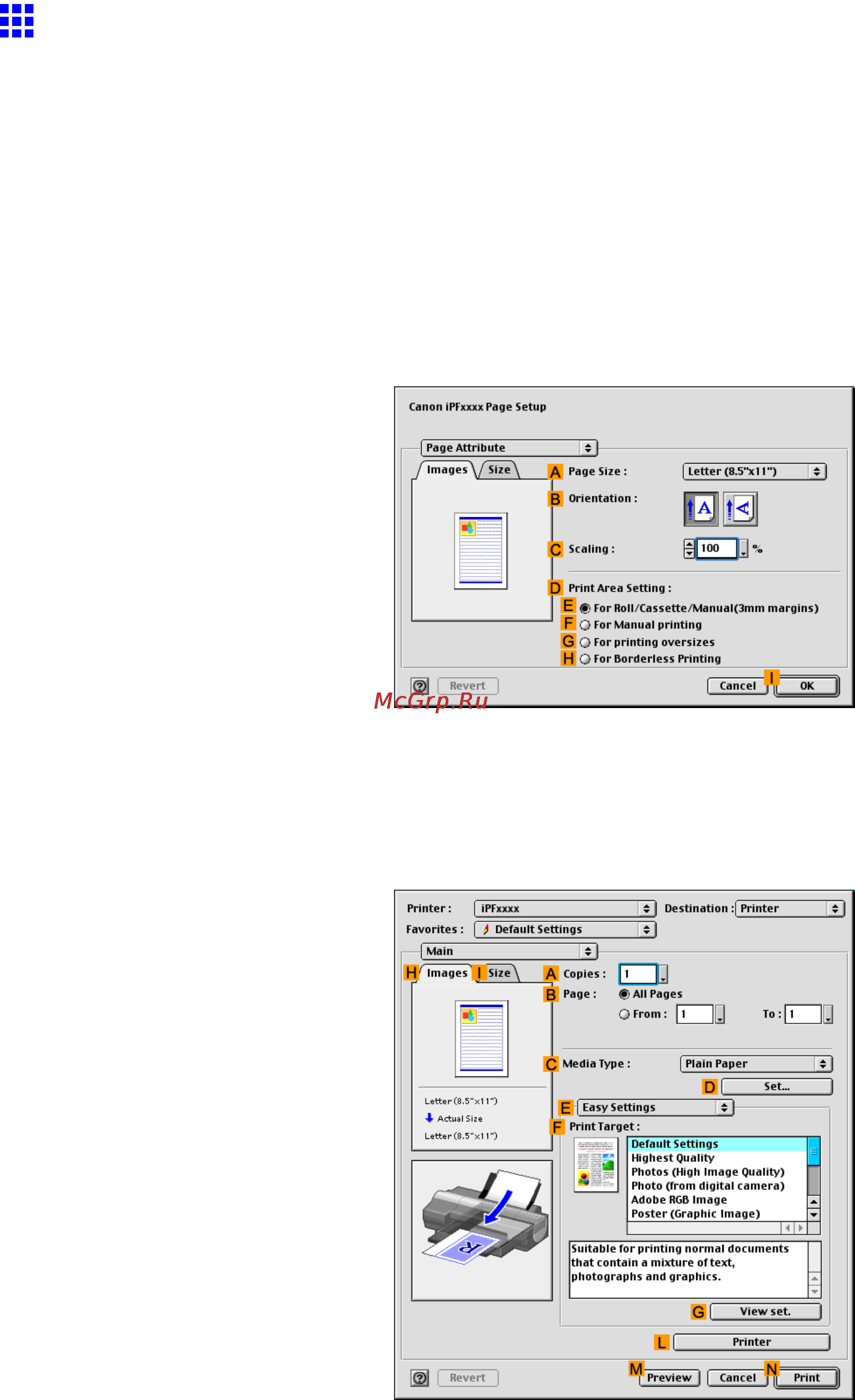 Canon imagePROGRAF iPF5100 [269/788] Printing office documents mac os 9