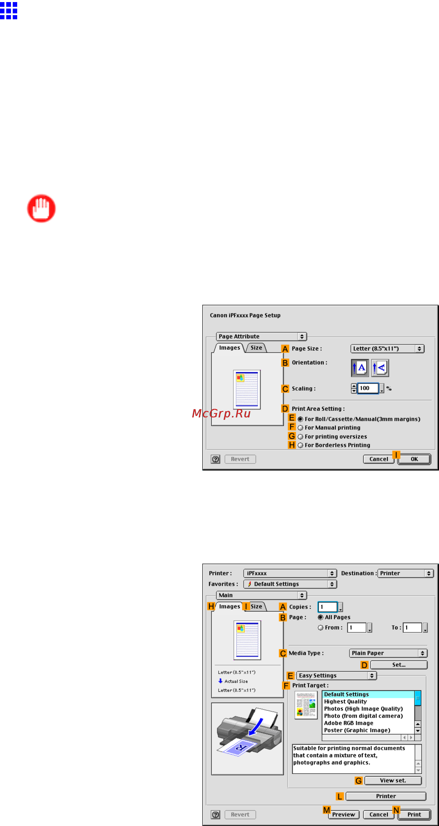 Canon imagePROGRAF iPF5100 [300/788] Resizing originals by entering a scaling value mac os 9