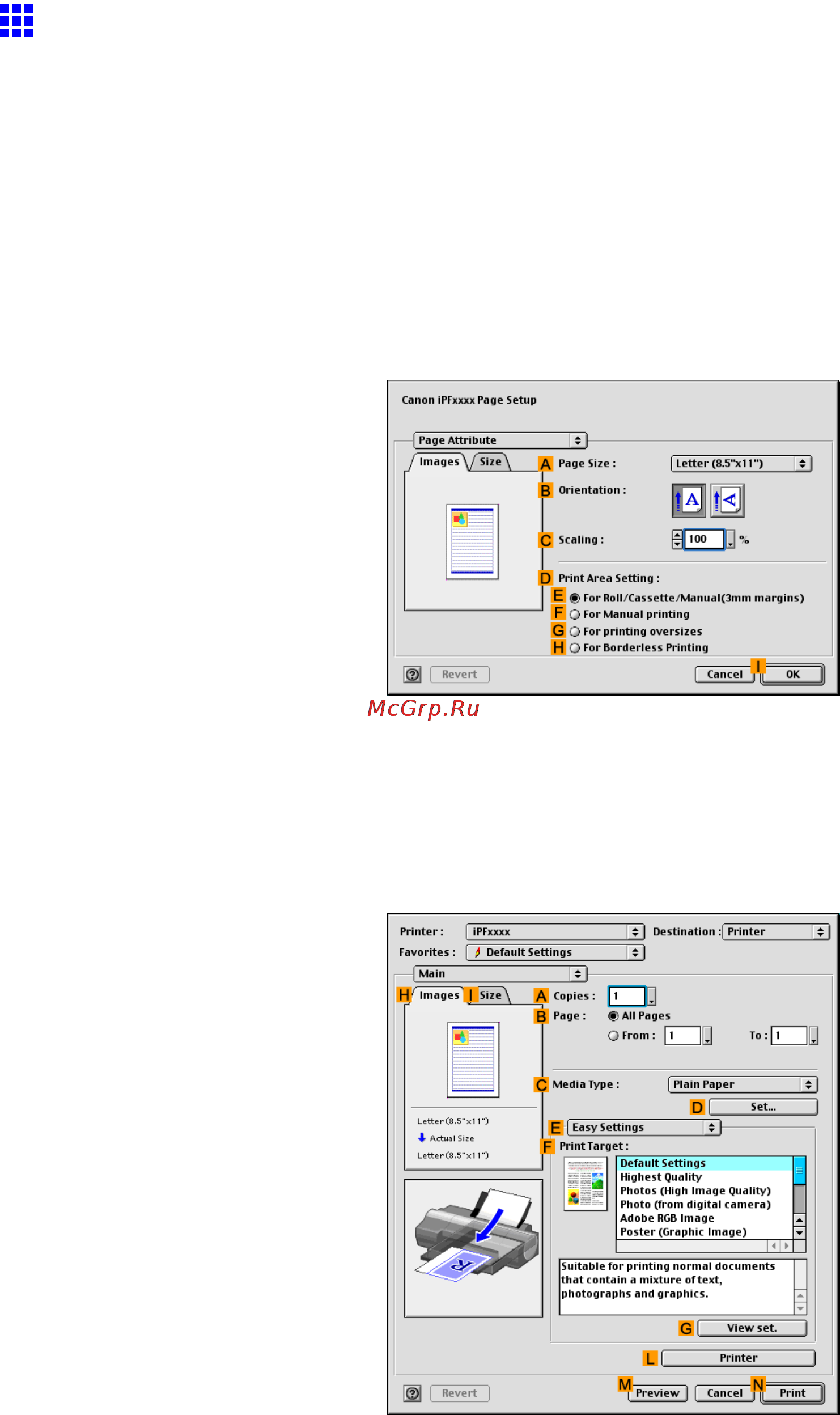 Canon imagePROGRAF iPF5100 [337/788] Printing at full size mac os 9