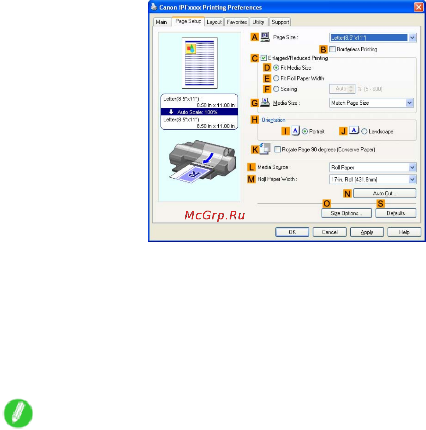 Canon imagePROGRAF iPF5100 [375/788] Printing by using custom media size