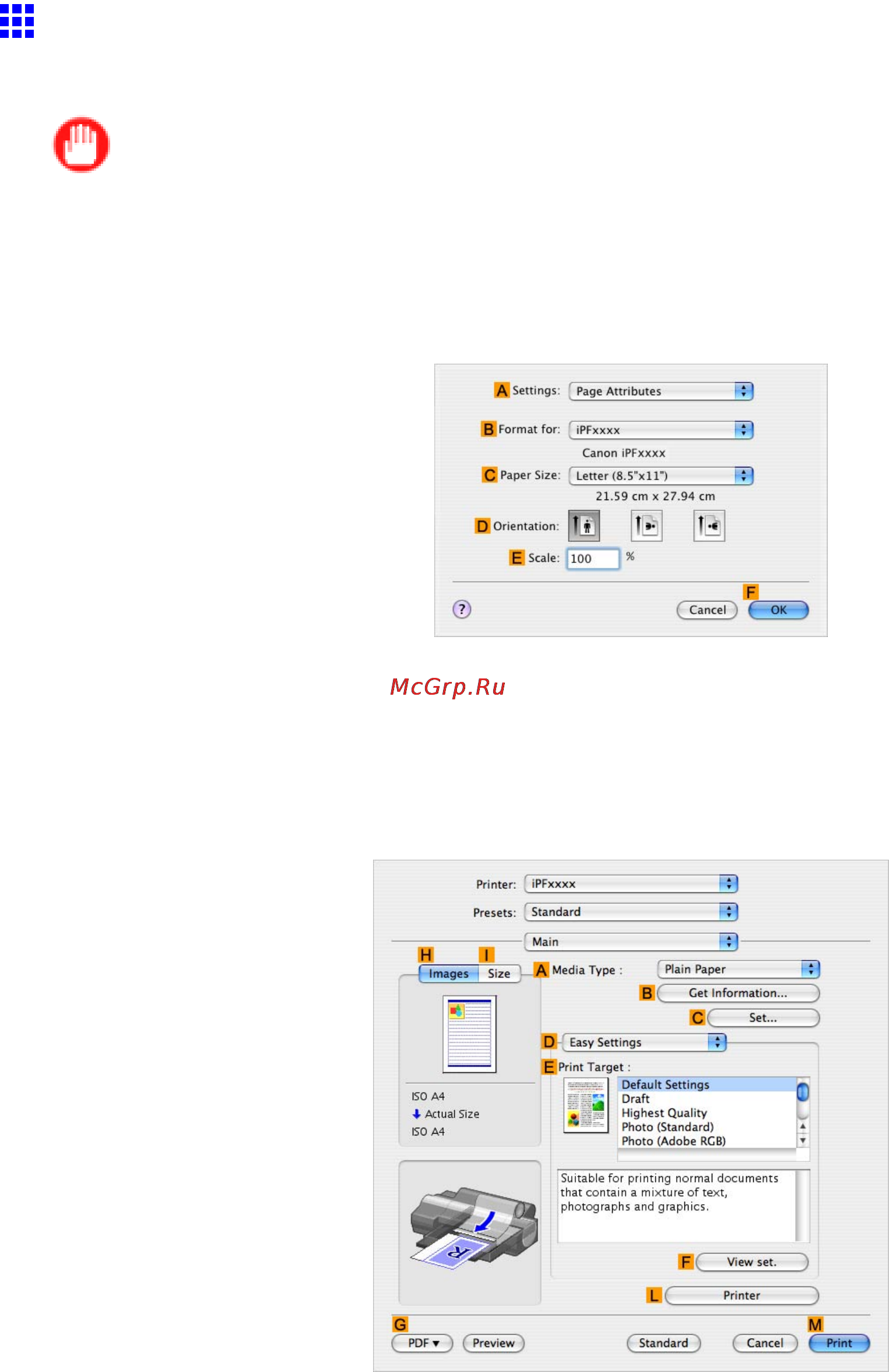 Canon imagePROGRAF iPF5100 [408/788] Printing multiple pages continuously mac os x
