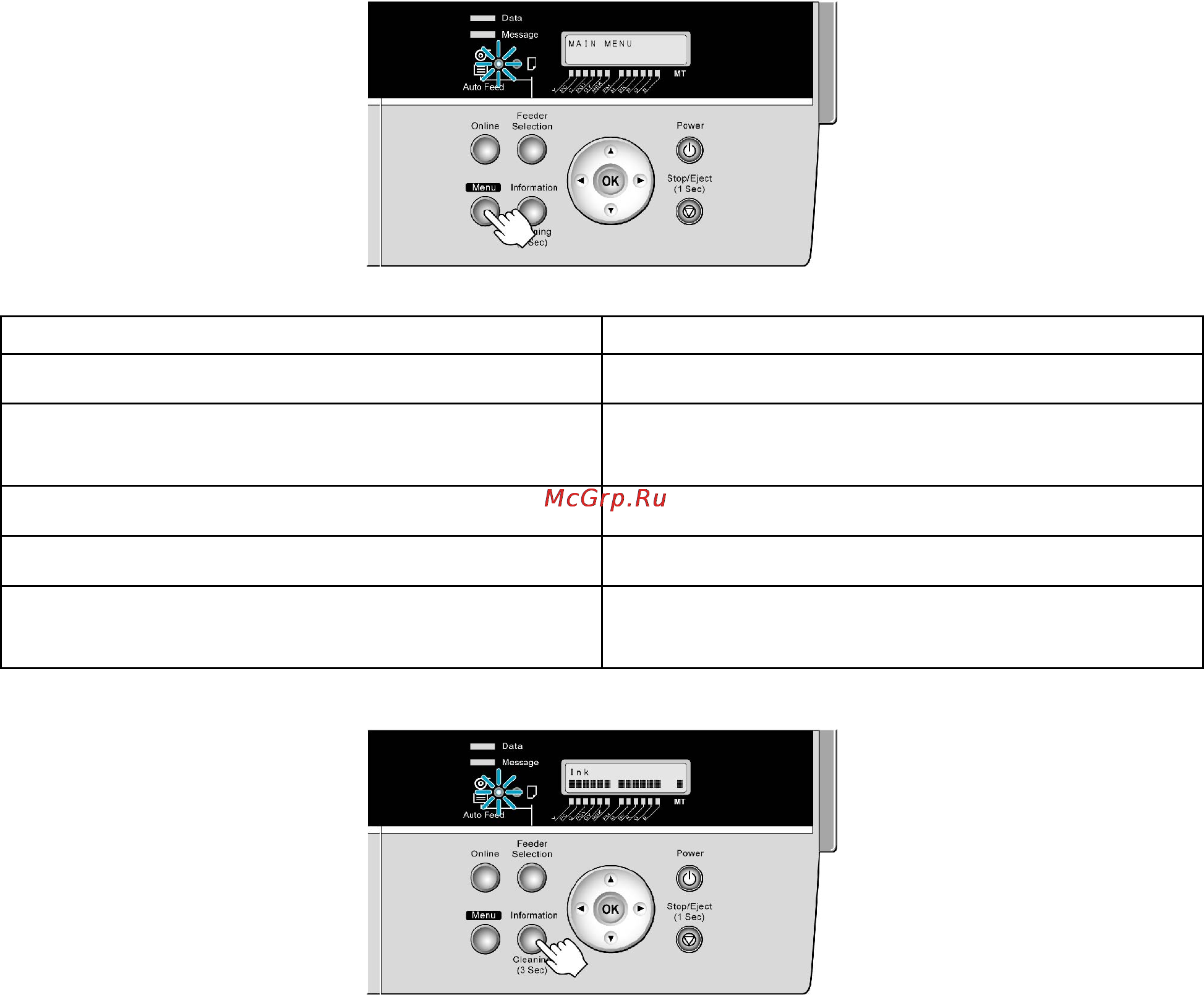 Canon imagePROGRAF iPF5100 [42/788] Switching to menu mode