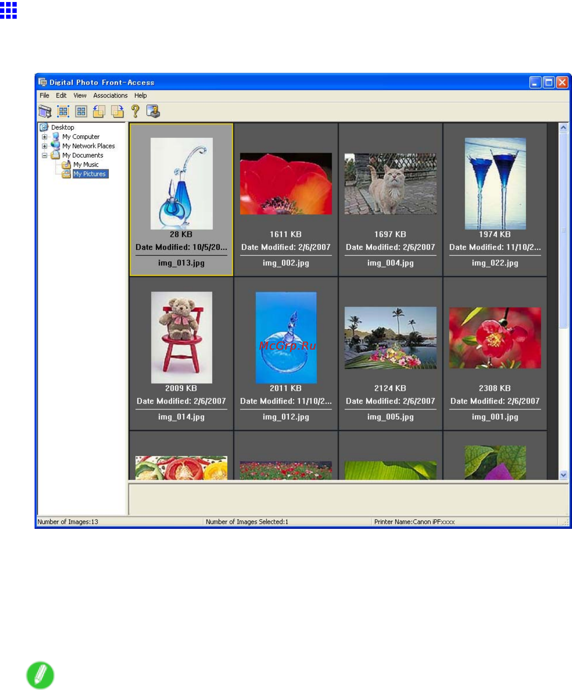 Canon imagePROGRAF iPF5100 [510/788] Digital photo front access