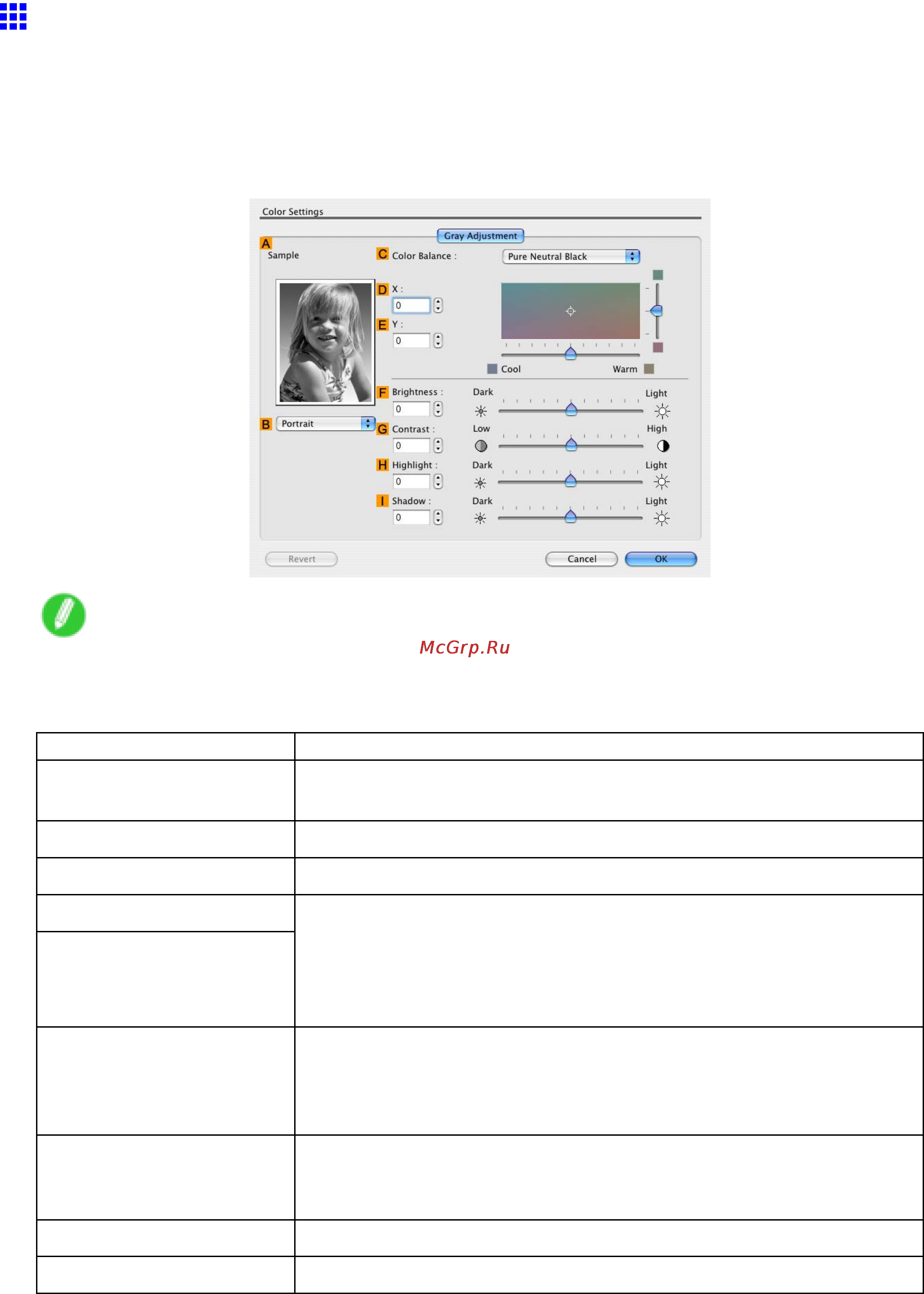 Canon imagePROGRAF iPF5100 [542/788] Gray adjustment pane mac os x