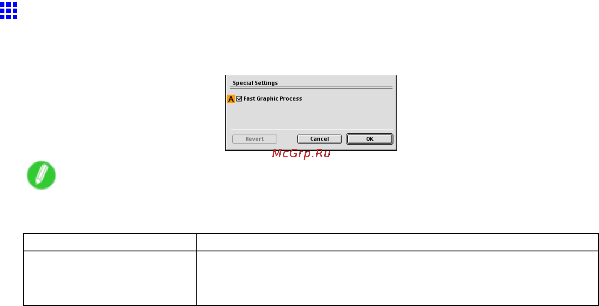 Canon imagePROGRAF iPF5100 [581/788] Special settings dialog box mac os 9