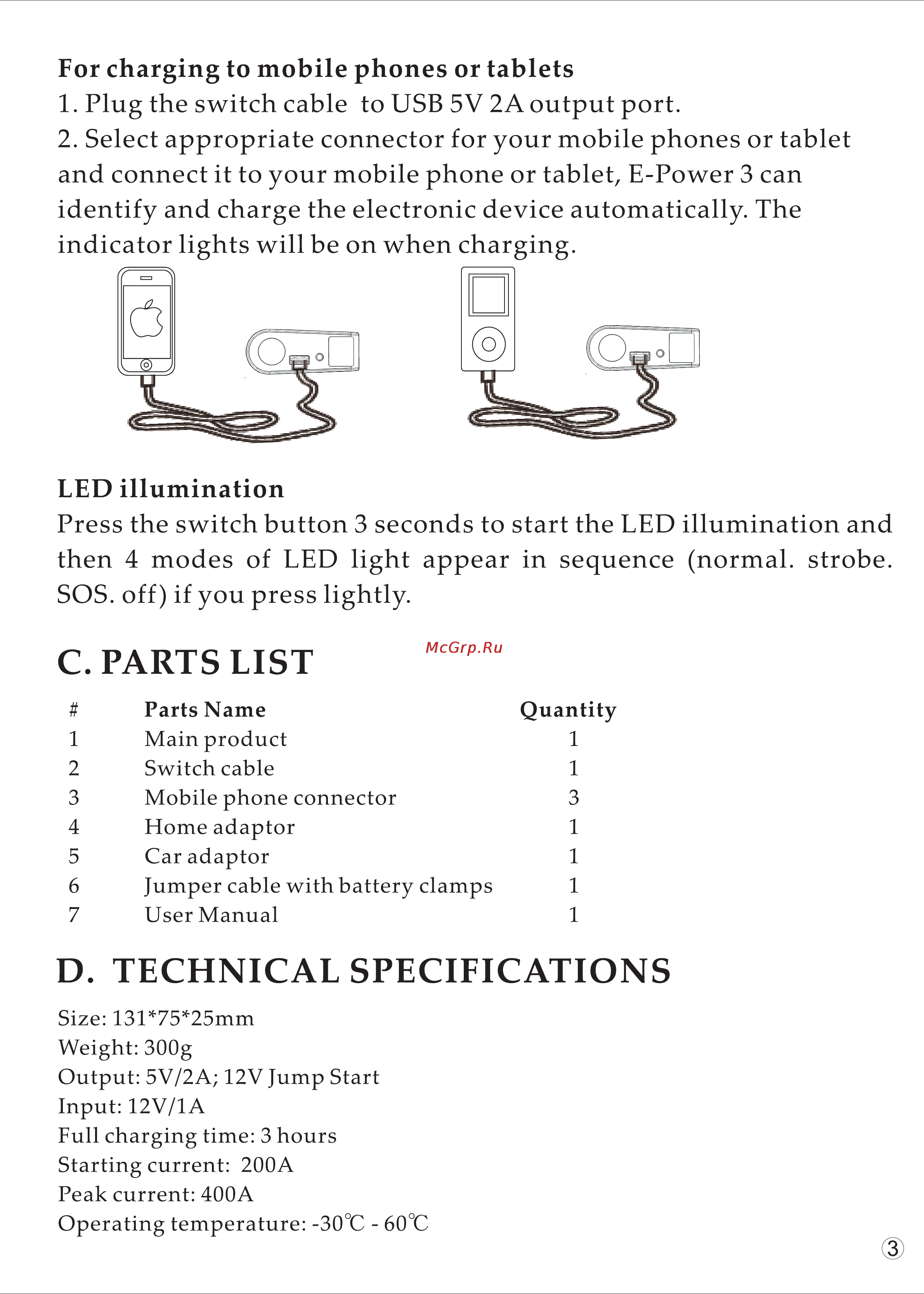 Carku e-power-3 [12/15] C parts list