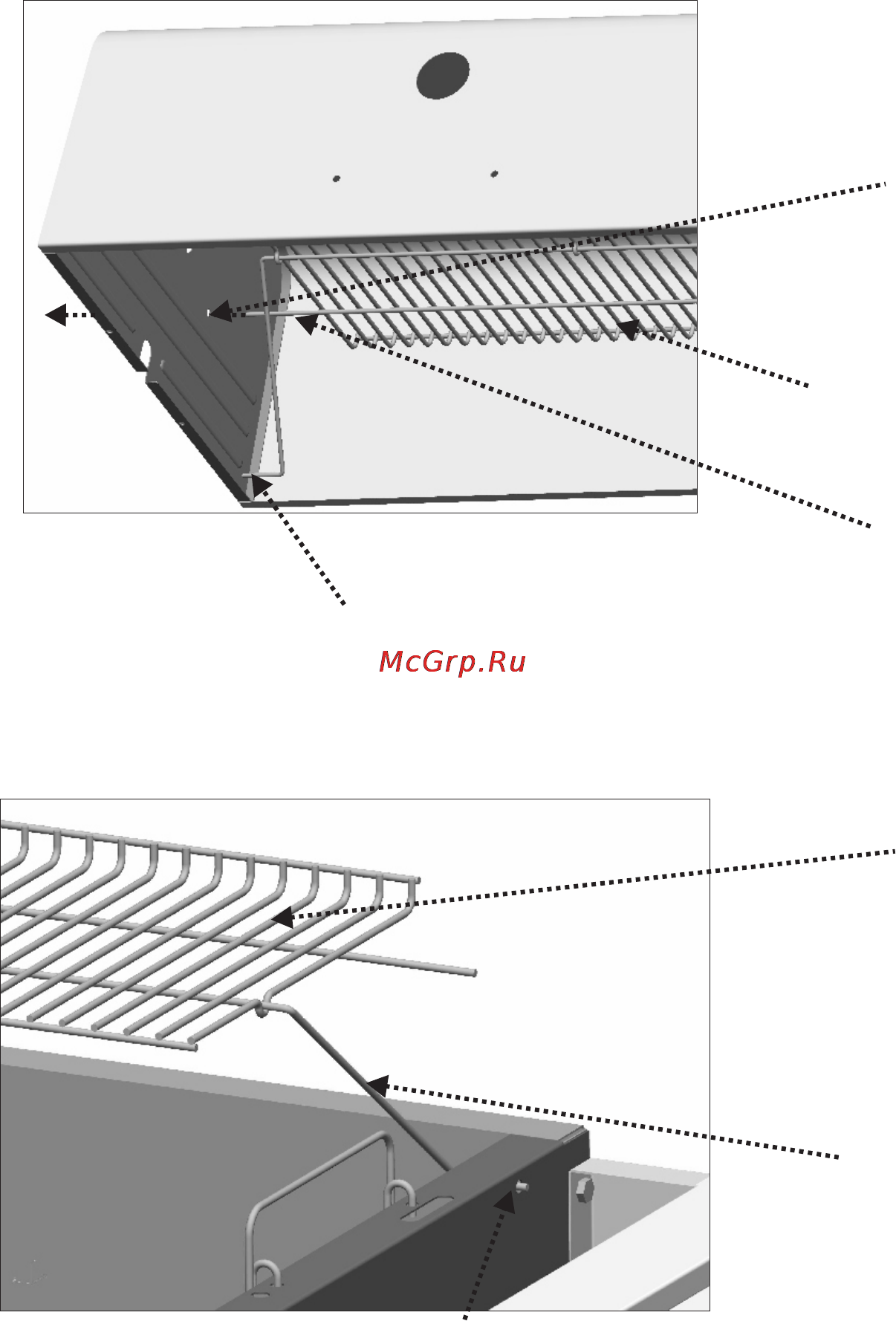 Char Broil charcoal 615 [24/28] Note lid and cooking grate shown removed for clarity remarque le couvercle et la grille de cuisson sont enlevés sur l illustration pour plus de clarté nota la tapa y la rejilla de cocción no se muestran para mayor claridad