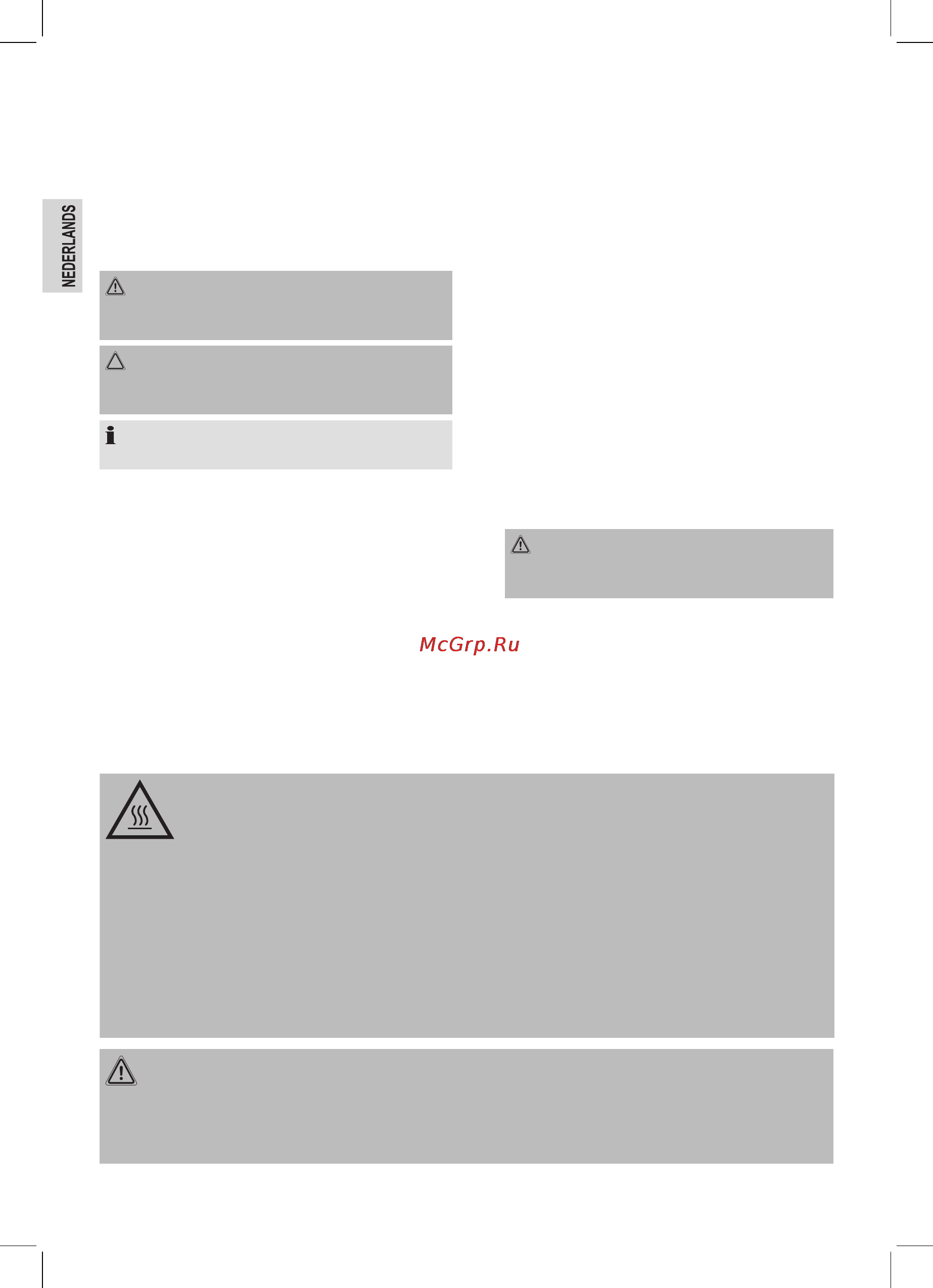Clatronic st/wa 3490 [10/62] Speciale veiligheidsinstructies voor dit apparaat
