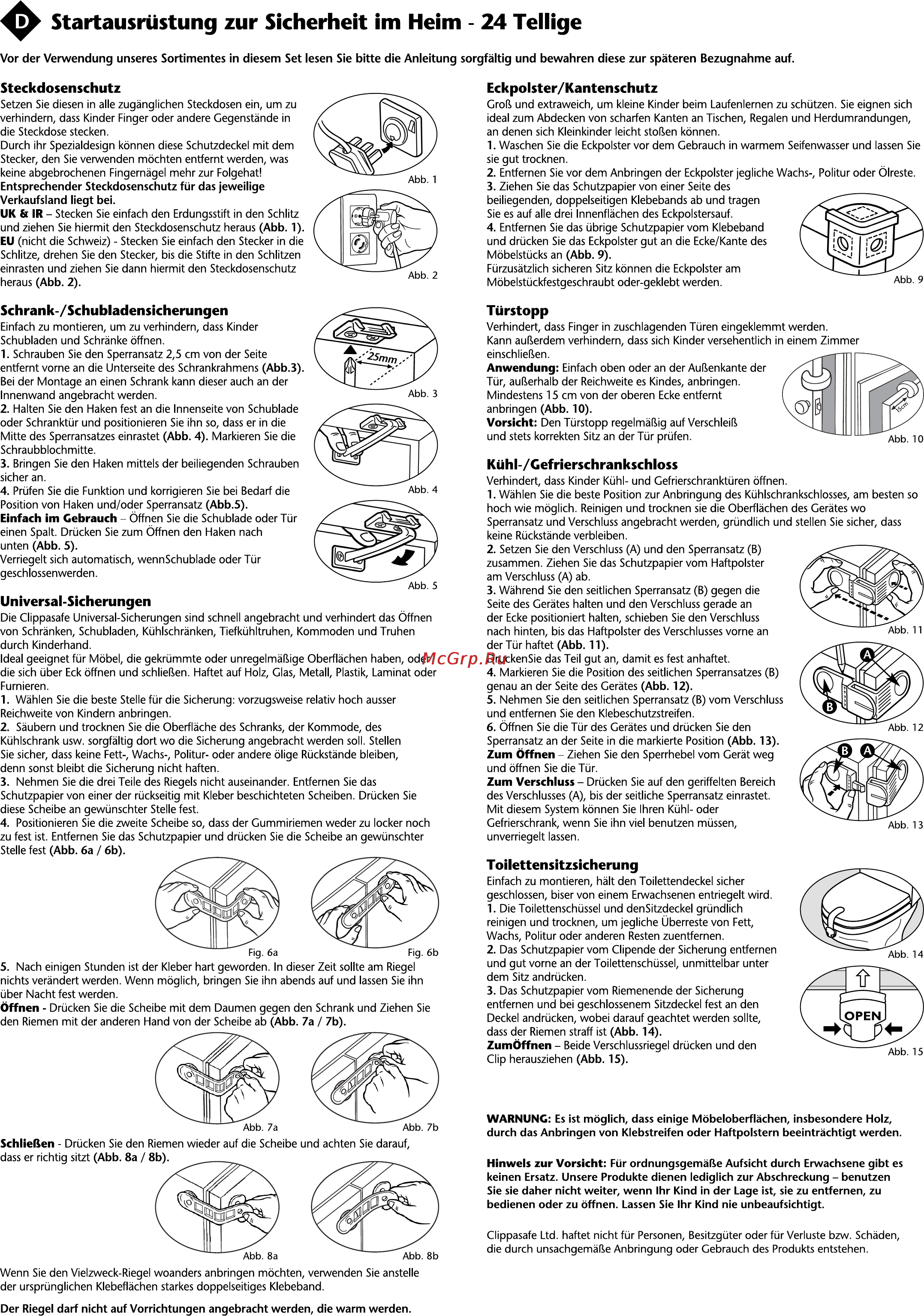 Clippasafe 24 шт.(cl90/1) [2/4] Startausrüstung zur sicherheit im heim 24 tellige