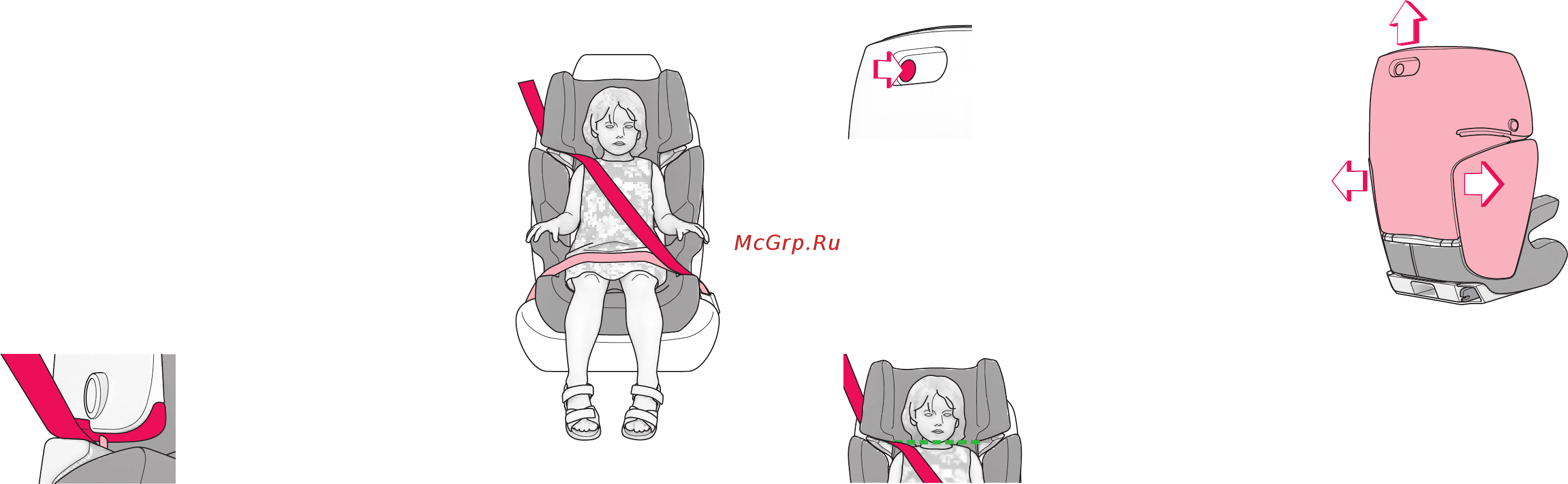 Concord transformer t [10/15] _ securing the child with the three point belt
