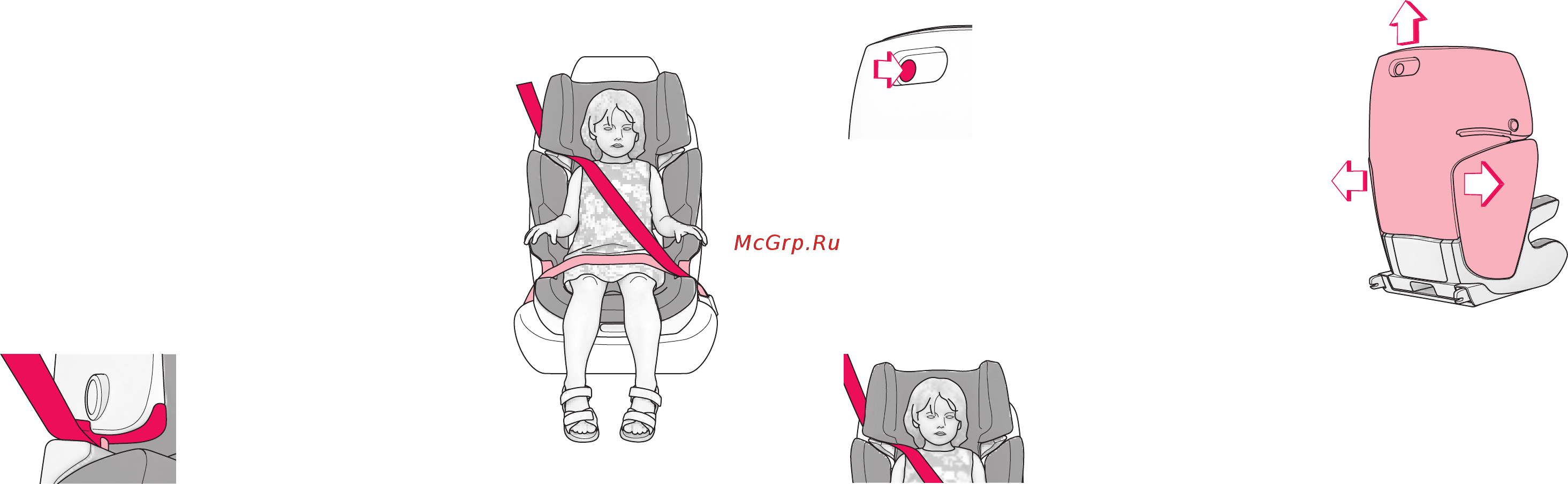 Concord TranSeatFixormer XT Ocean Blue [10/15] _ securing the child with the three point belt