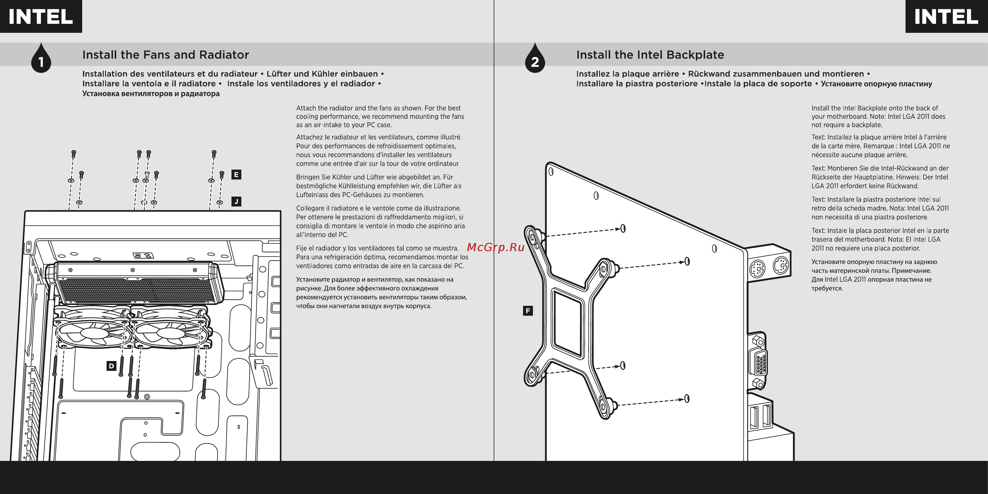 Corsair h100i [3/12] Install the fans and radiator