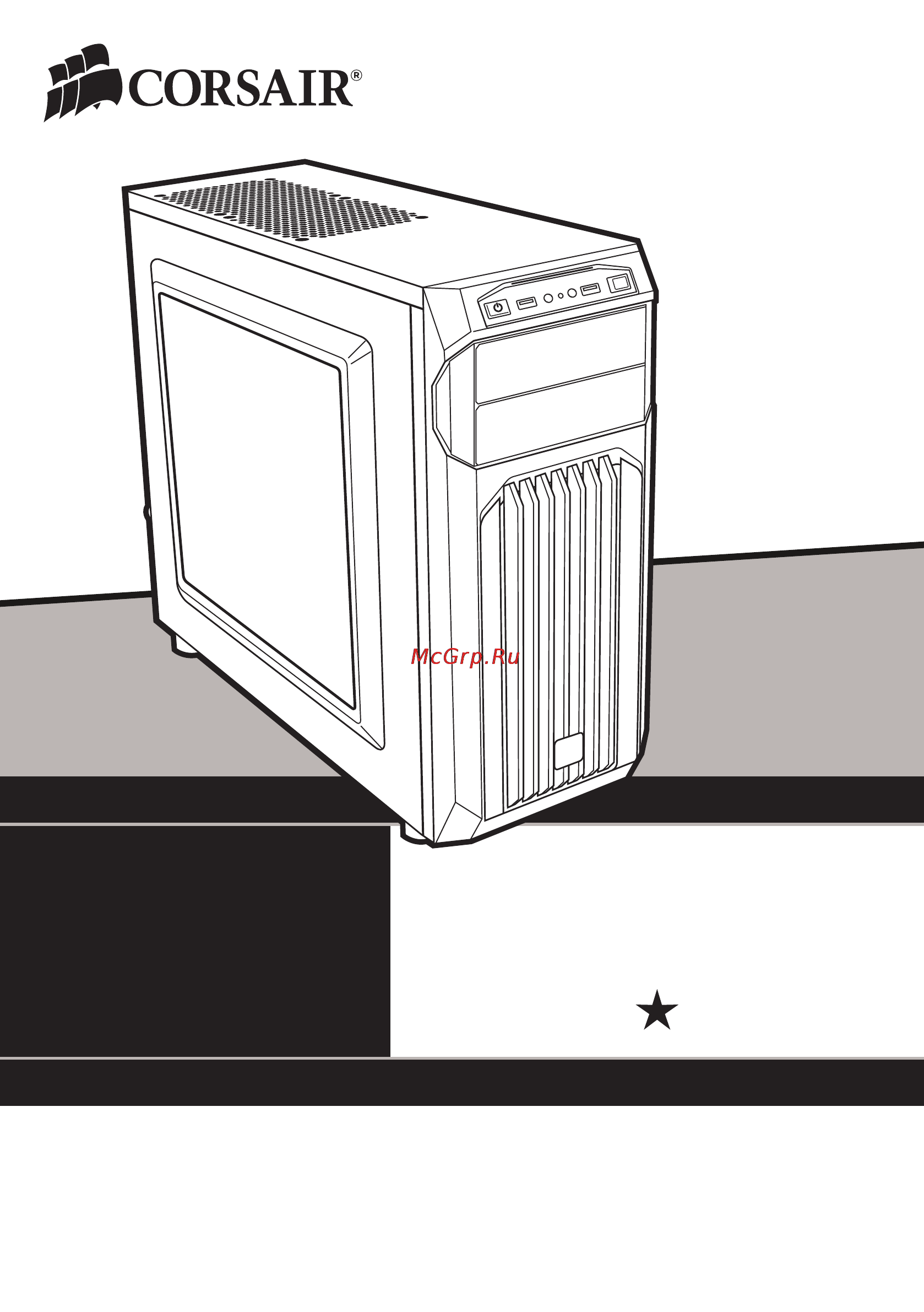 Corsair carbide series spec-01, cc-9011050-ww, w/o psu, black Инструкция по эксплуатации онлайн