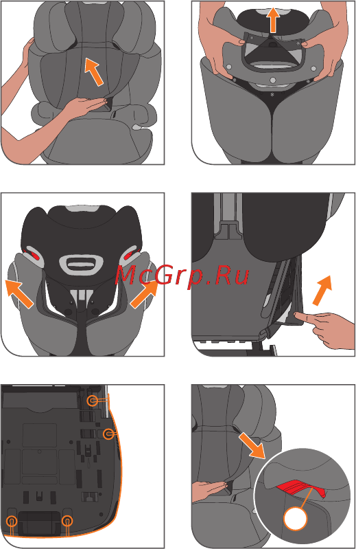 Cybex solution q2-fix [44/80] Снятие чехла