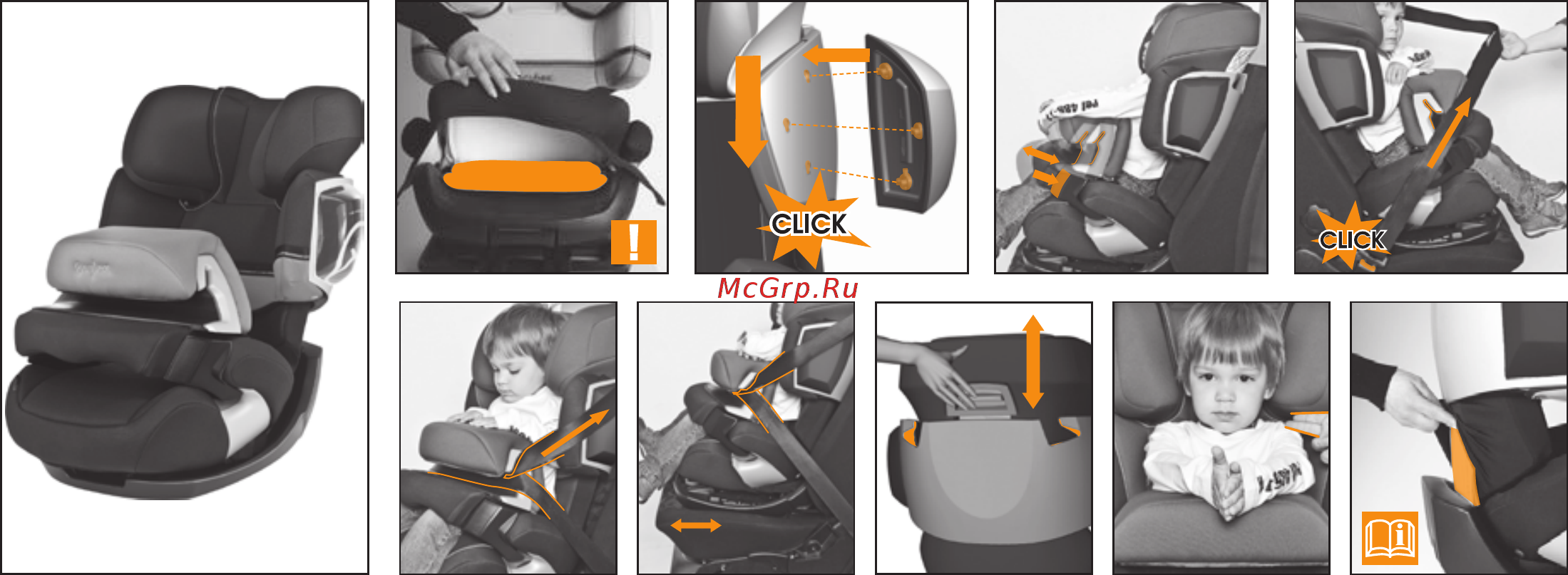 Cybex pallas 2 [2/23] Dk kort vejledning fi lyhyt käyttöopas se kortversion no hurtigveiledning ru короткое руководство pl instrukcja skrócona cz krátké instrukce en short manual tr kısa bilgi