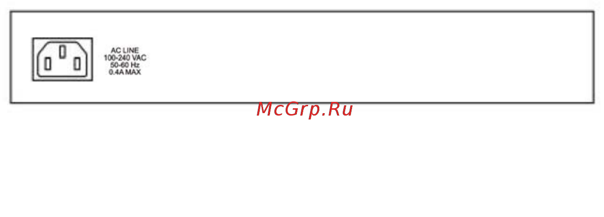 D-Link dgs-1024d/g [18/33] Power input on rear panel
