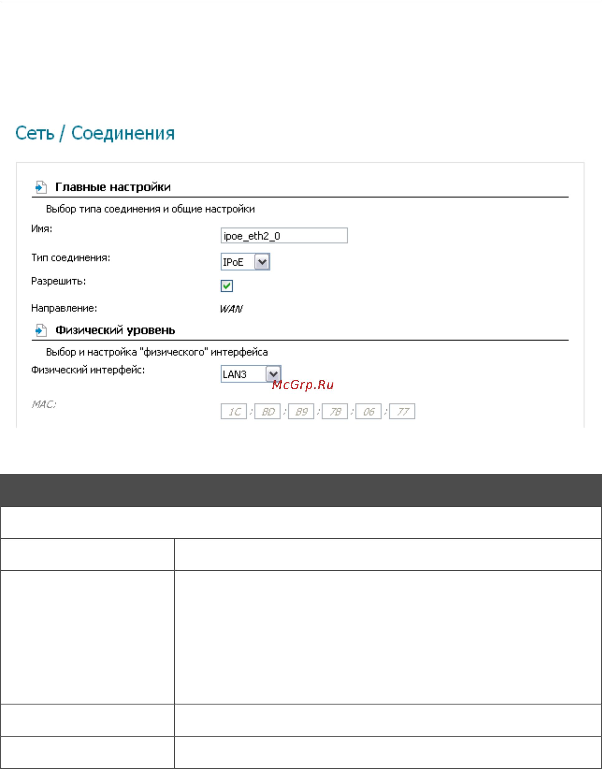 D-Link dsl-2640u/bb/c4a [50/112] Создание ethernet wan соединения