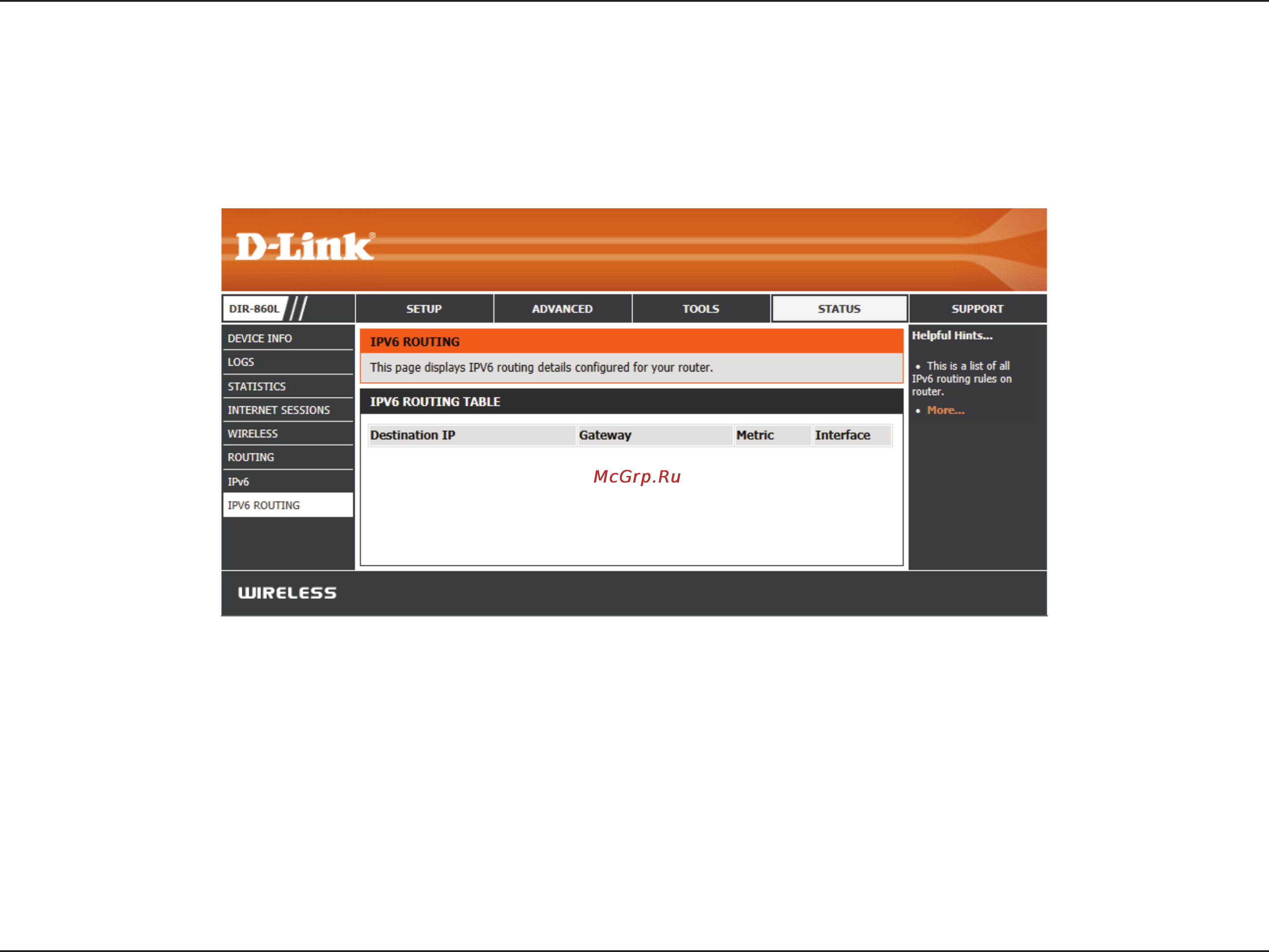 D-Link dir-860l/ru/a1a [112/143] Ipv6 routing