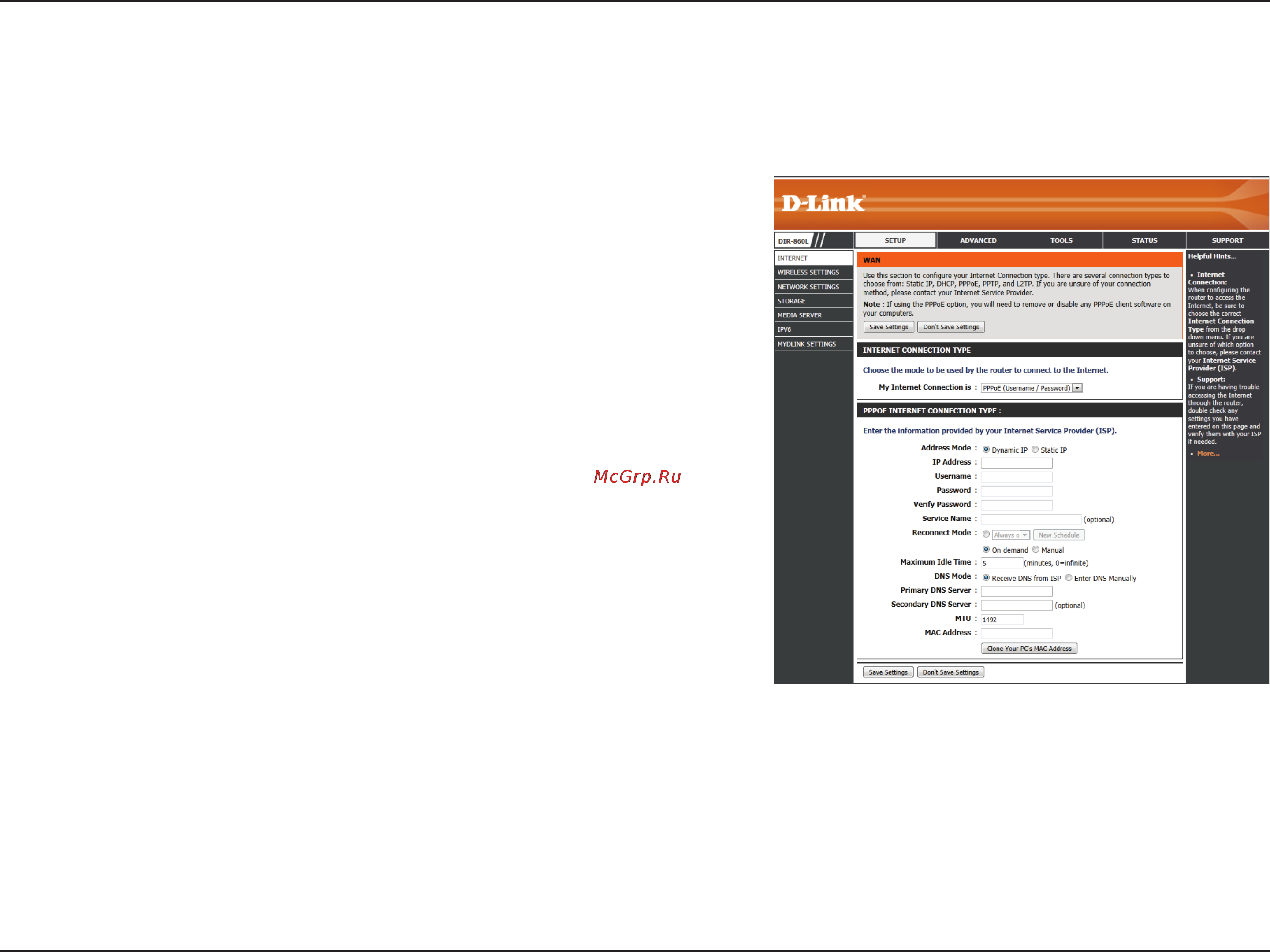 D-Link dir-860l/ru/a1a [32/143] Pppoe username password