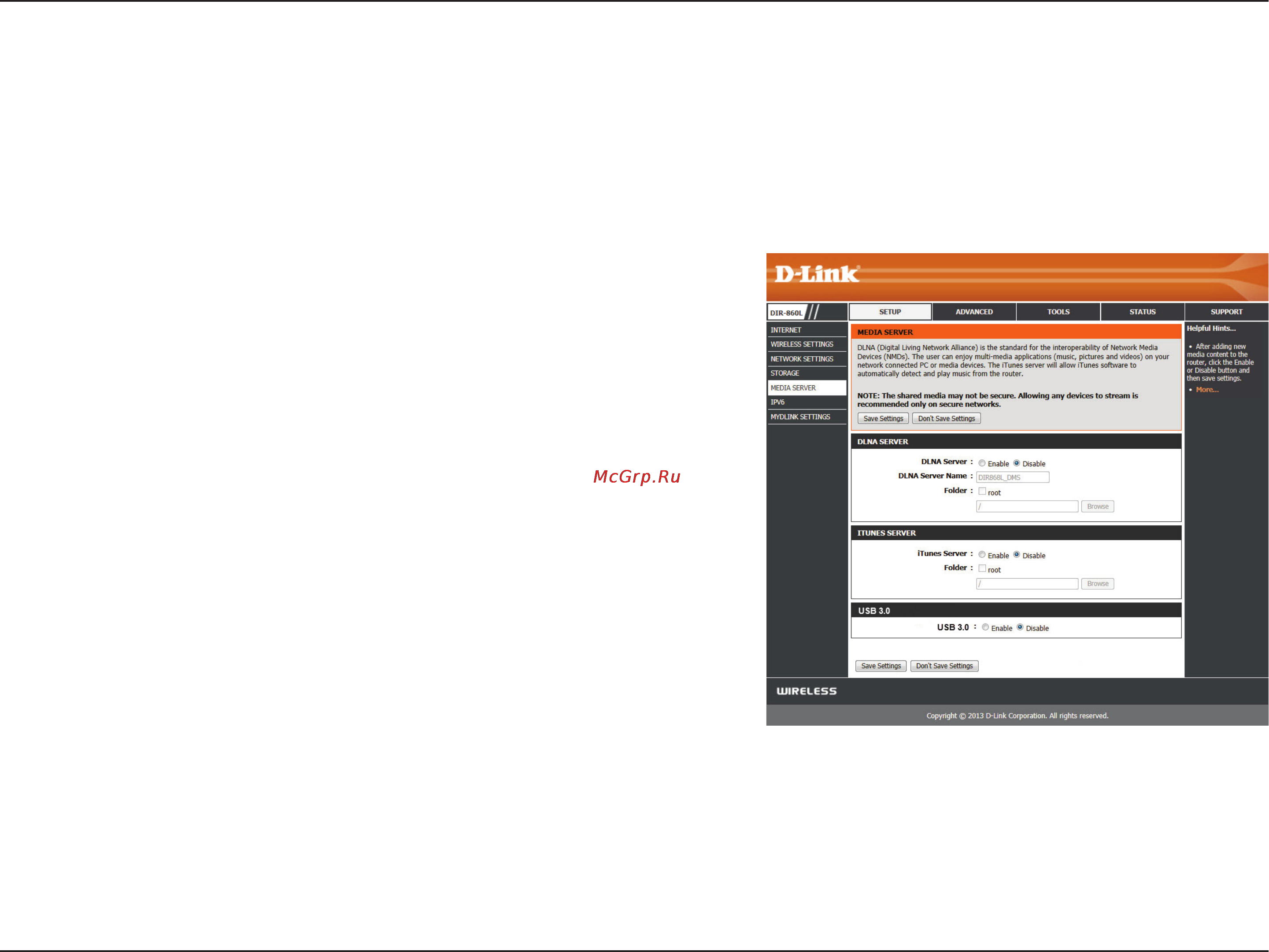 D-Link dir-860l/ru/a1a [55/143] Media server