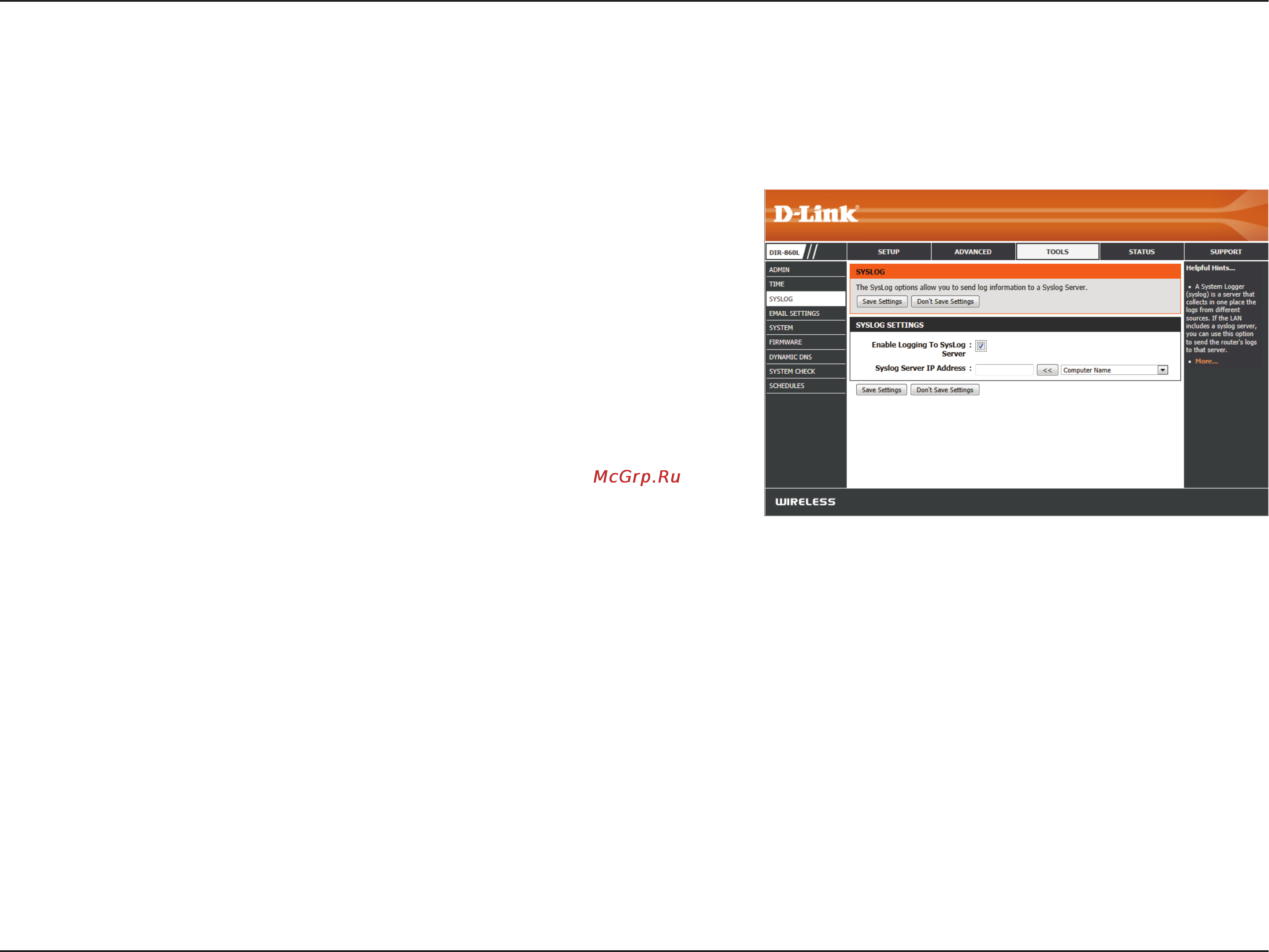 D-Link dir-860l/ru/a1a [98/143] Syslog