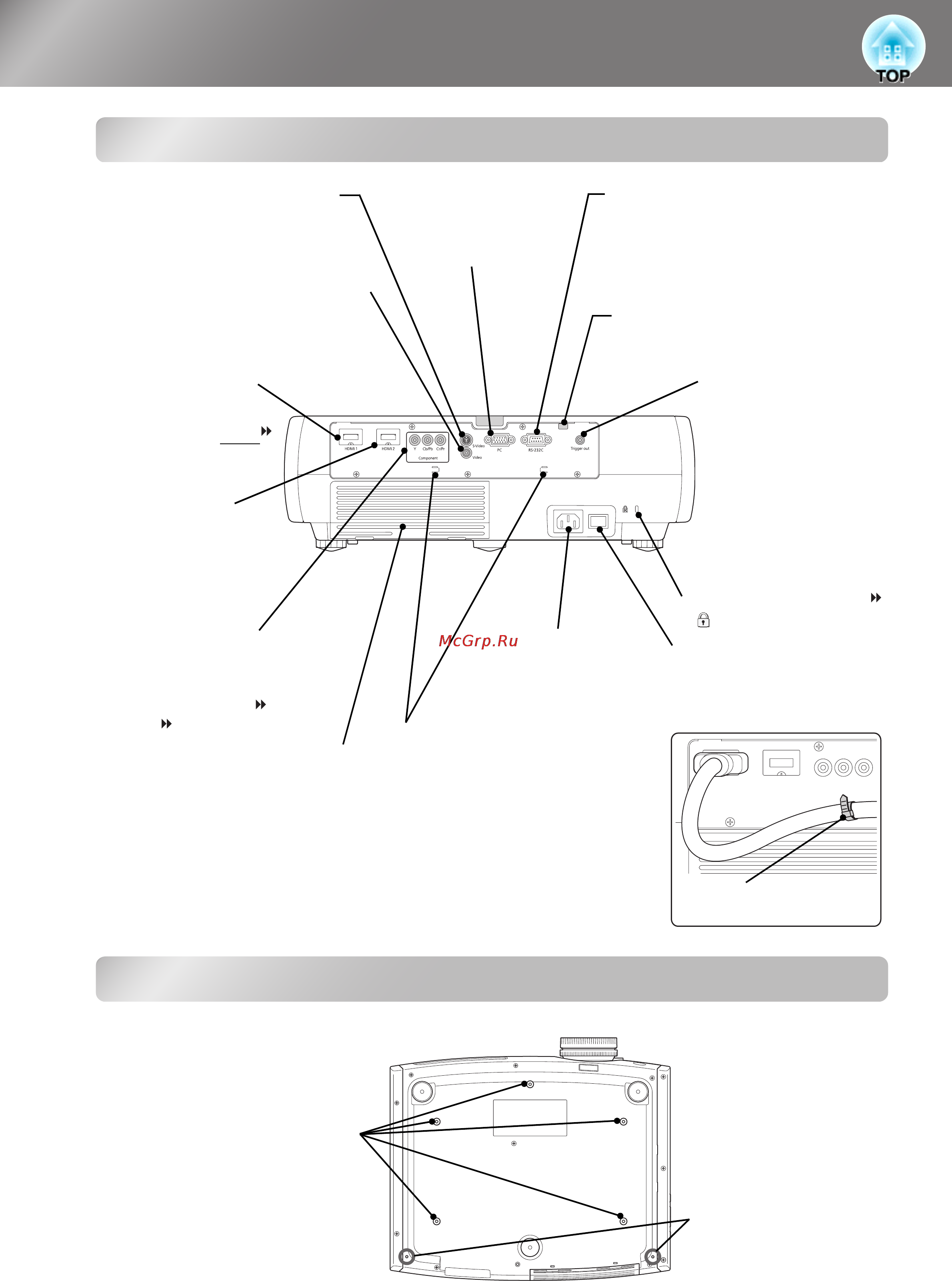 Epson EH-TW3800 [10/66] Вид сзади