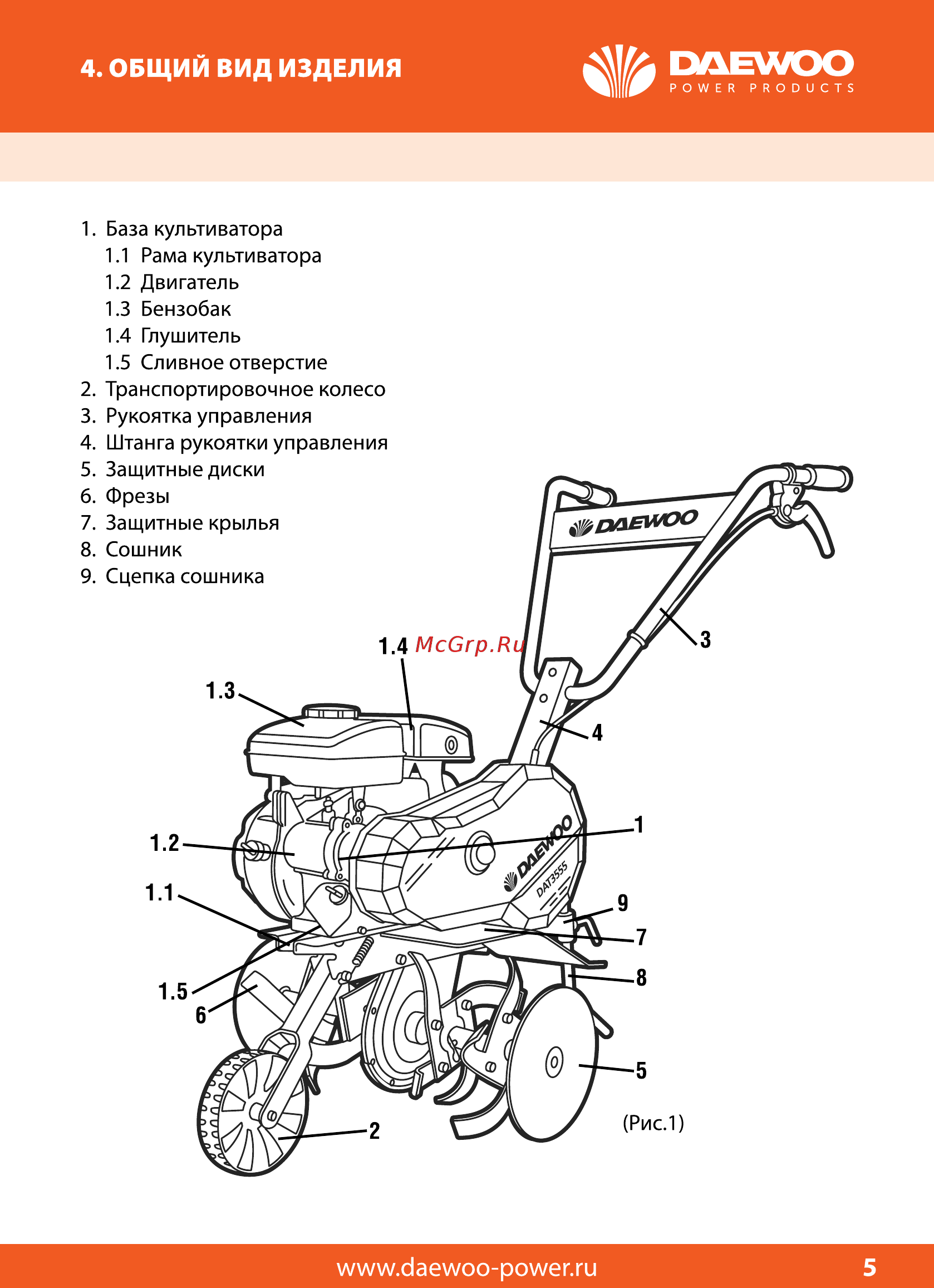 Daewoo DAT 5060 Инструкция по эксплуатации онлайн [5/32] 152013