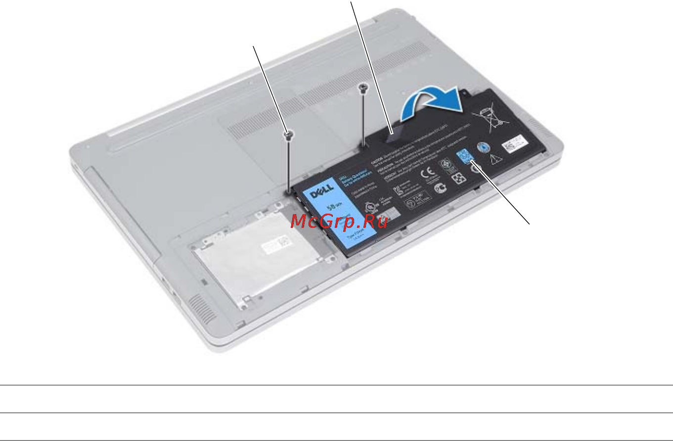 Dell inspiron 7737, 7737-7765 [11/61] Выверните винты которые крепят динамики к корпусу компьютера